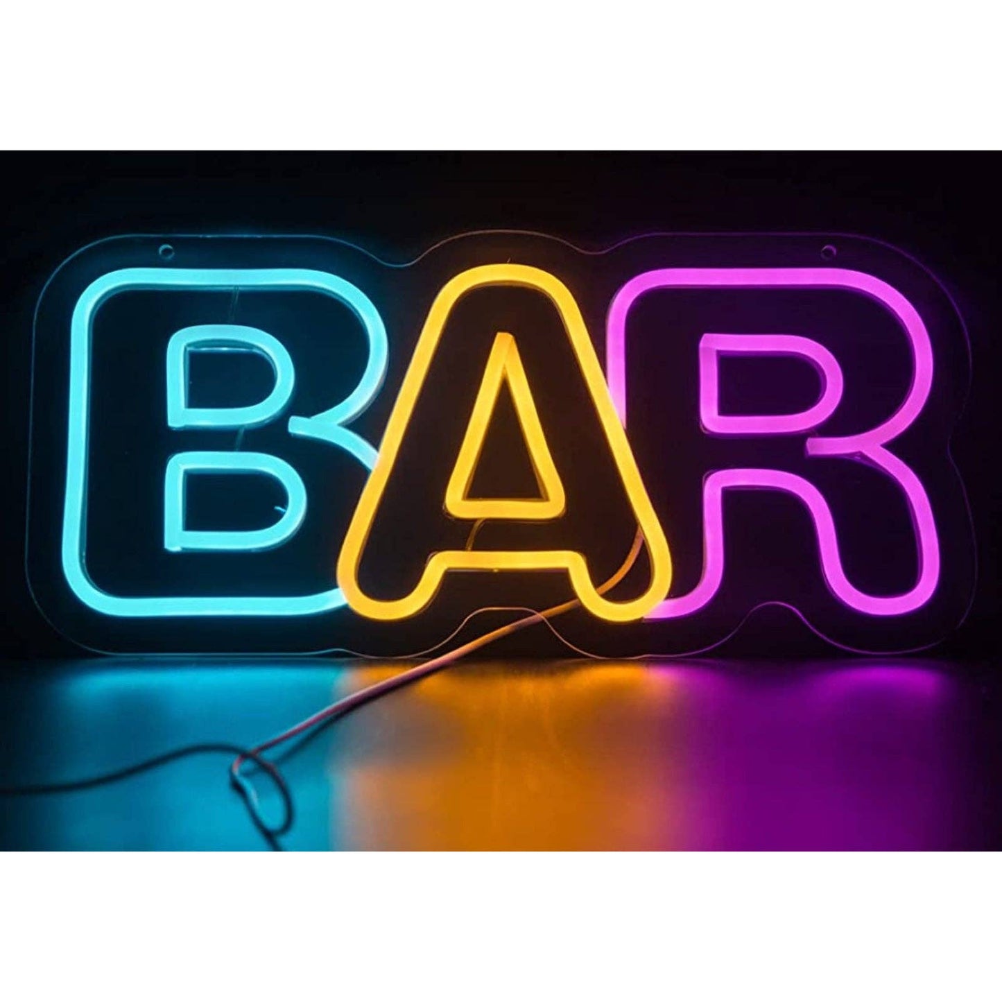 Large Bright Colorful BAR LED Night Light Room Wall Decoration