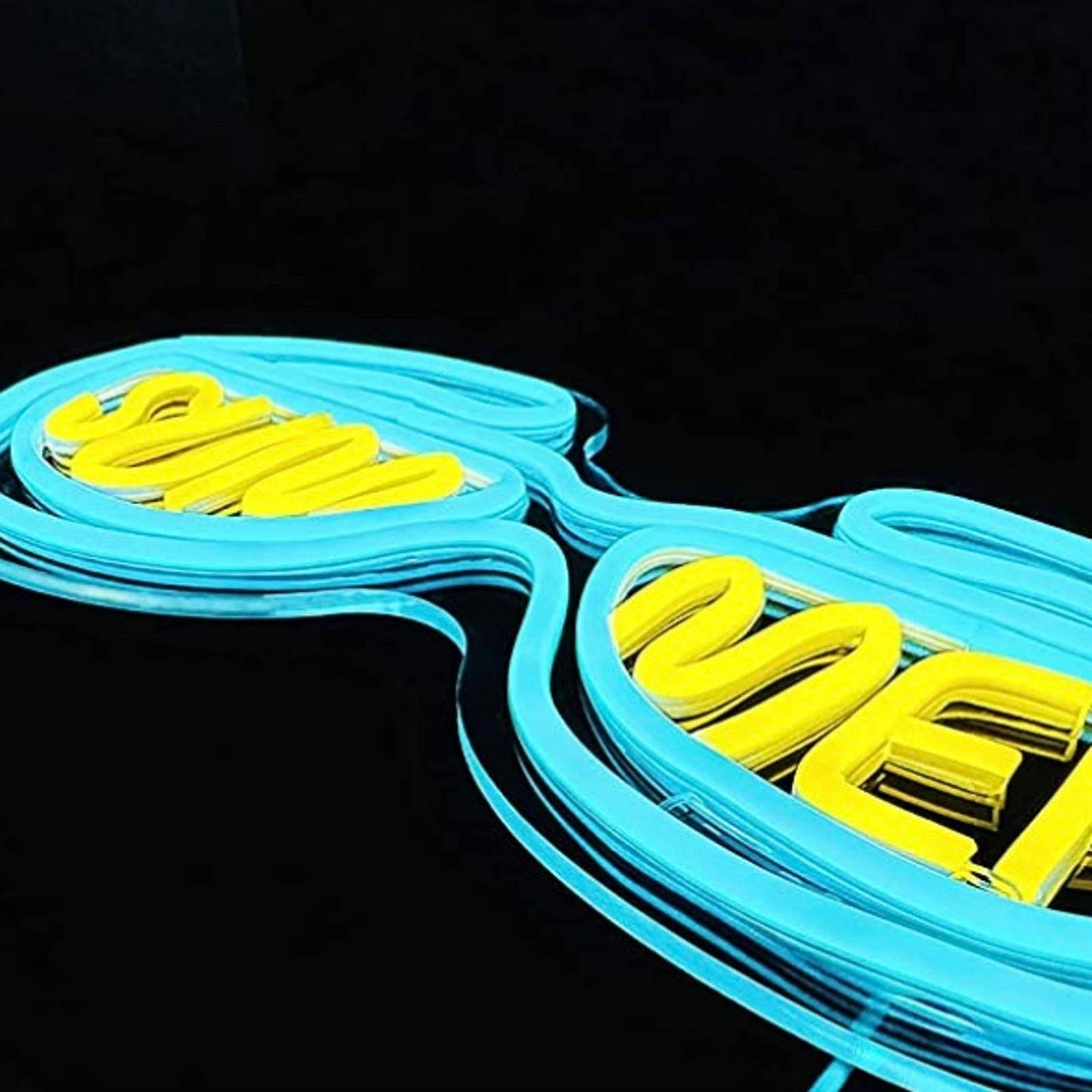 Fun Bright Blue Summer Sunglasses LED Night Light Room Wall Decoration