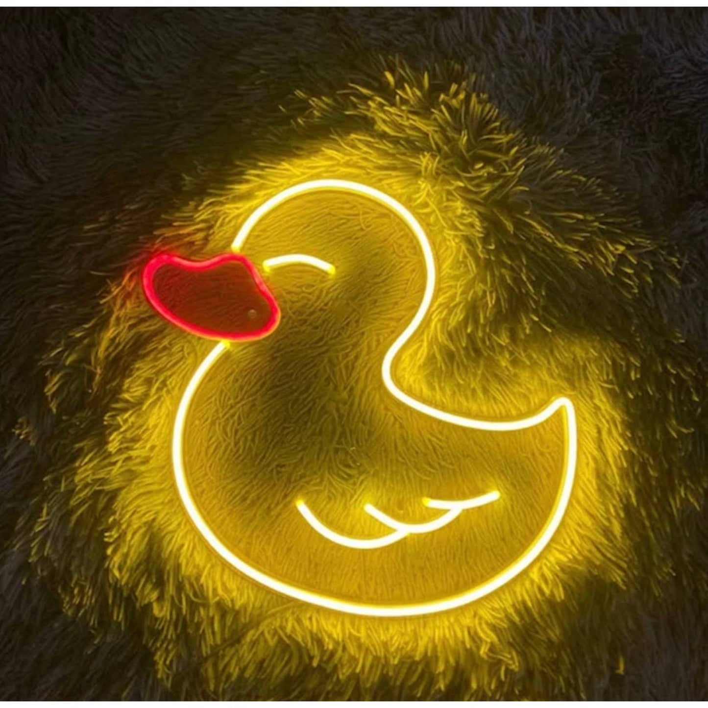 Fun Bright Yellow Rubber Ducky LED Night Light Room Wall Decoration
