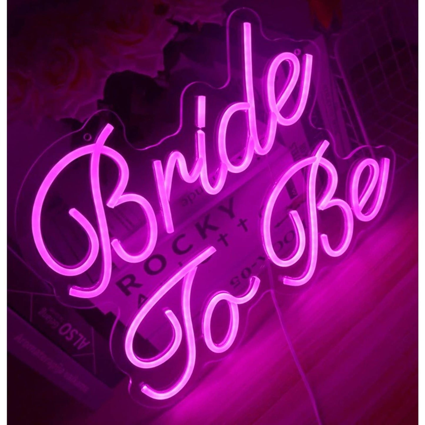 Adorable Vivid Bright Pink “Bride to Be” LED Night Lights Wedding Decoration