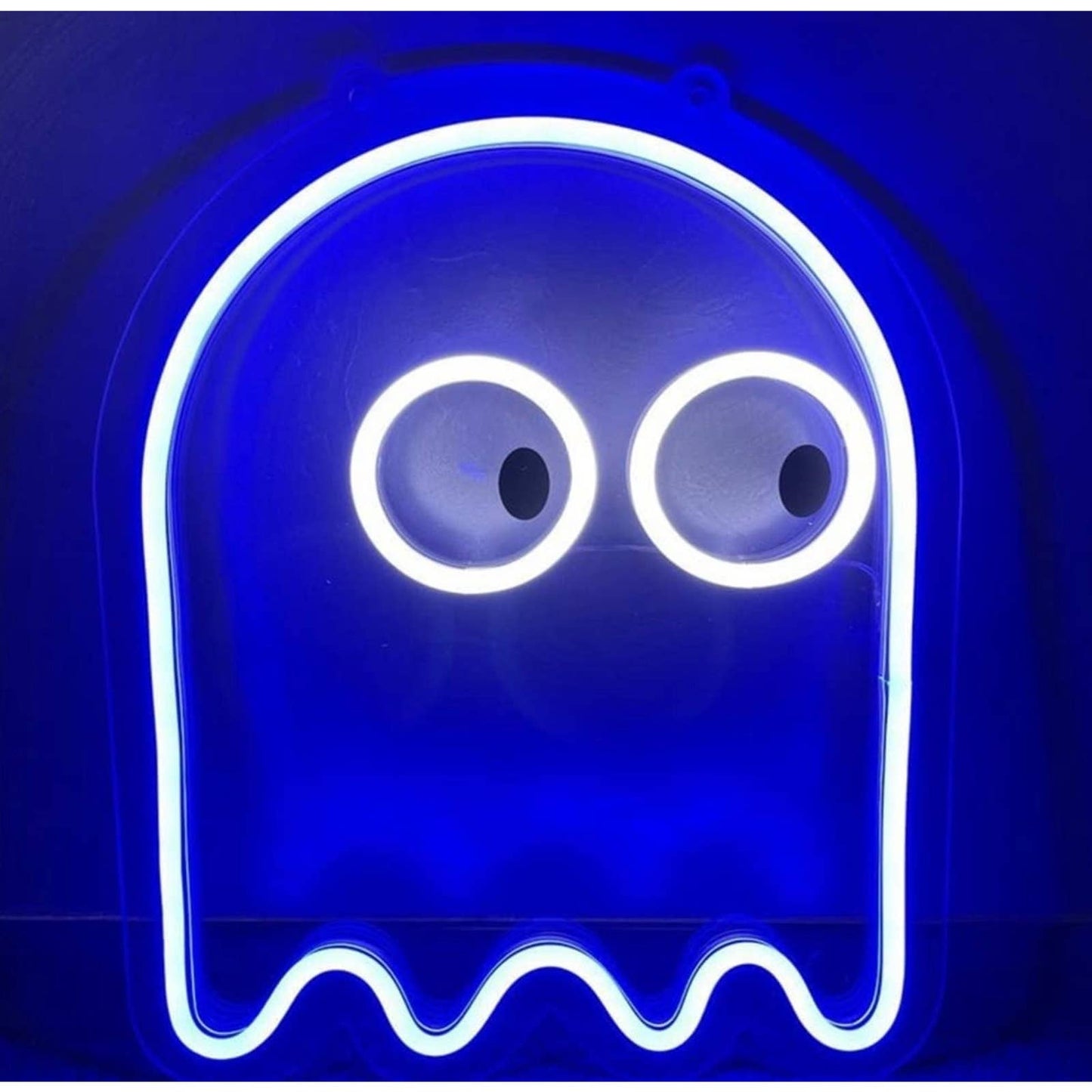 Fun Bright Blue Video Game Ghost LED Night Light Room Wall Decoration