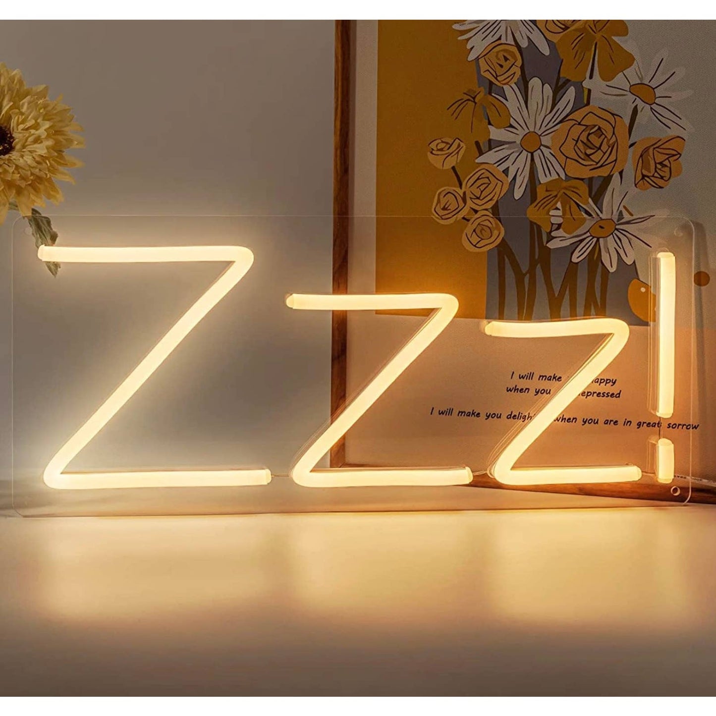 Fun Bright Sleeping Zzz LED Night Light Room Wall Decoration