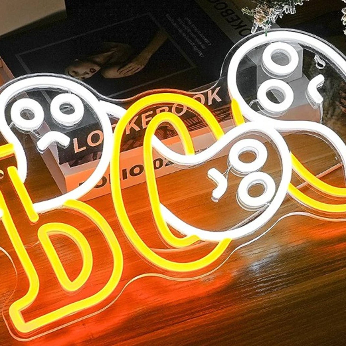 Spooky Bright 3 Ghost Boo LED Night Light Halloween Decoration