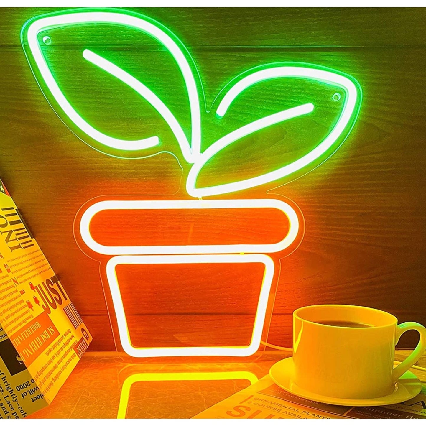 Adorable Cute Planter LED Night Light Room Wall Decoration