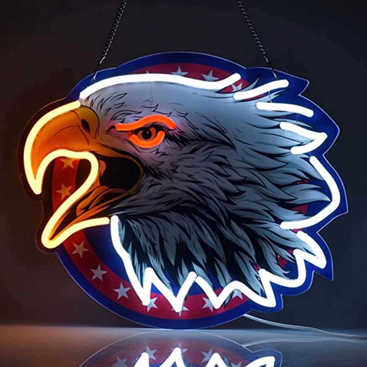 Vivid Bright American Eagle LED Night Light Room Wall Decoration