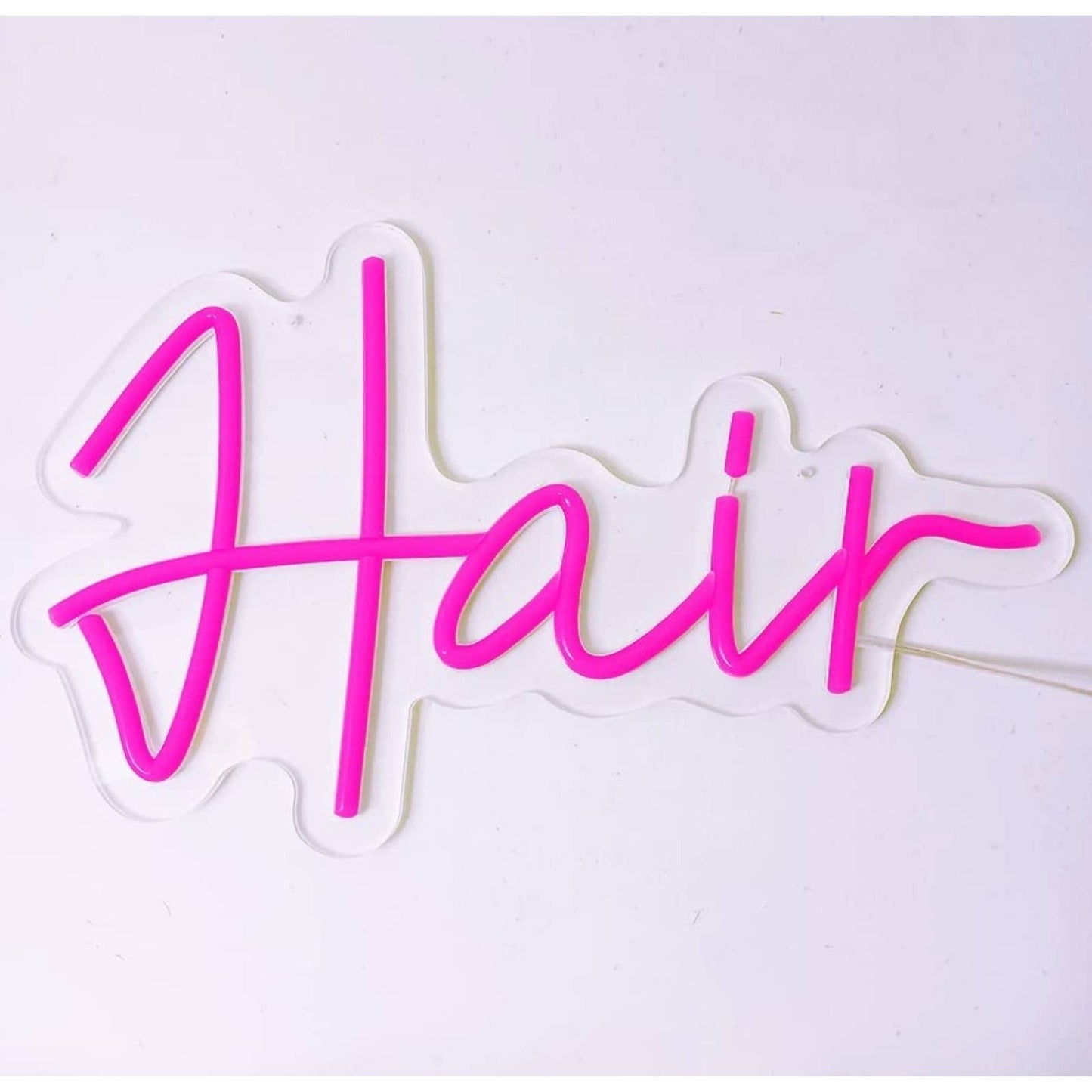 Lovely Bright Pink “Hair” Salon Business LED Hanging Light Sign Decor
