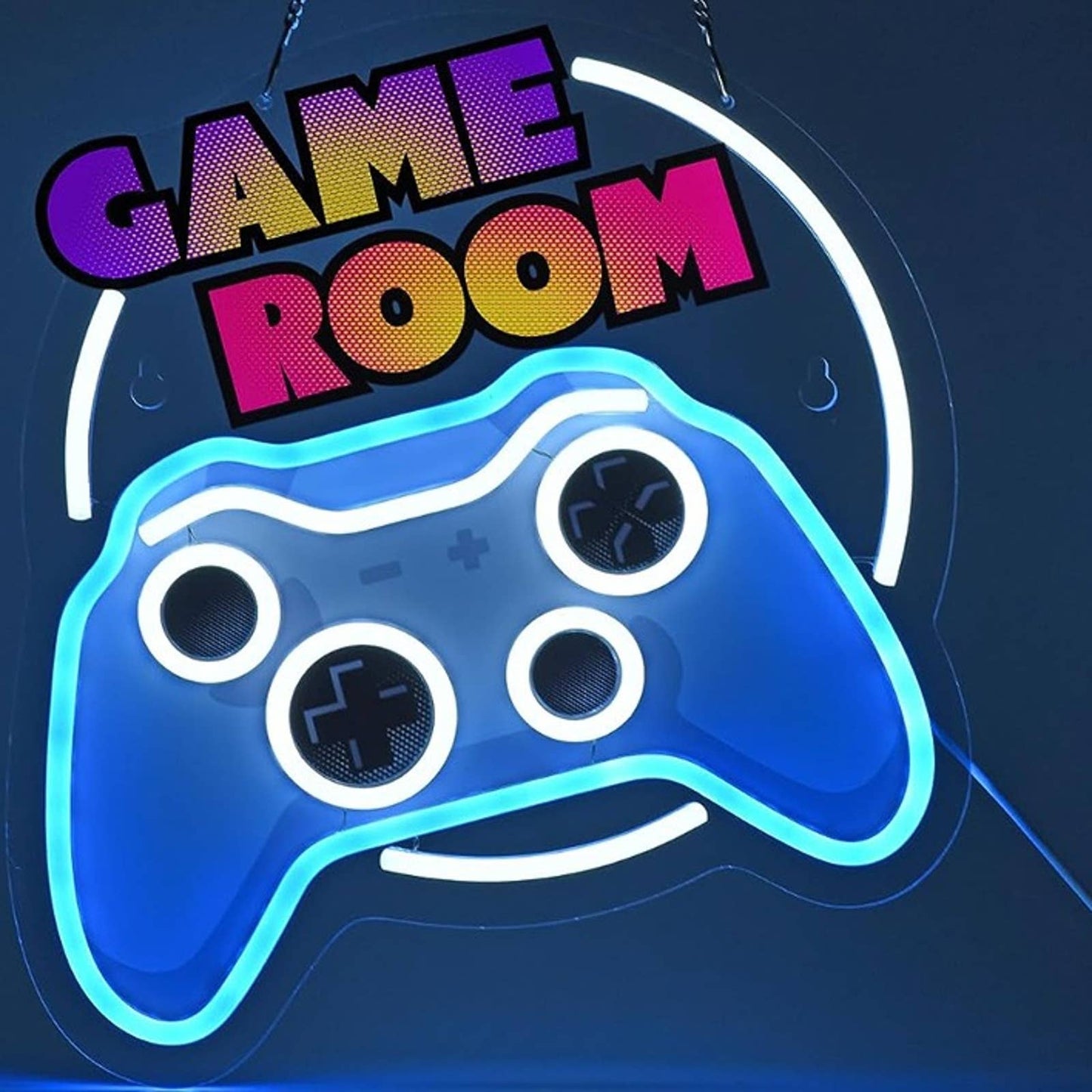 Fun Bright Colored Background Game Room Controller LED Night Light Decor