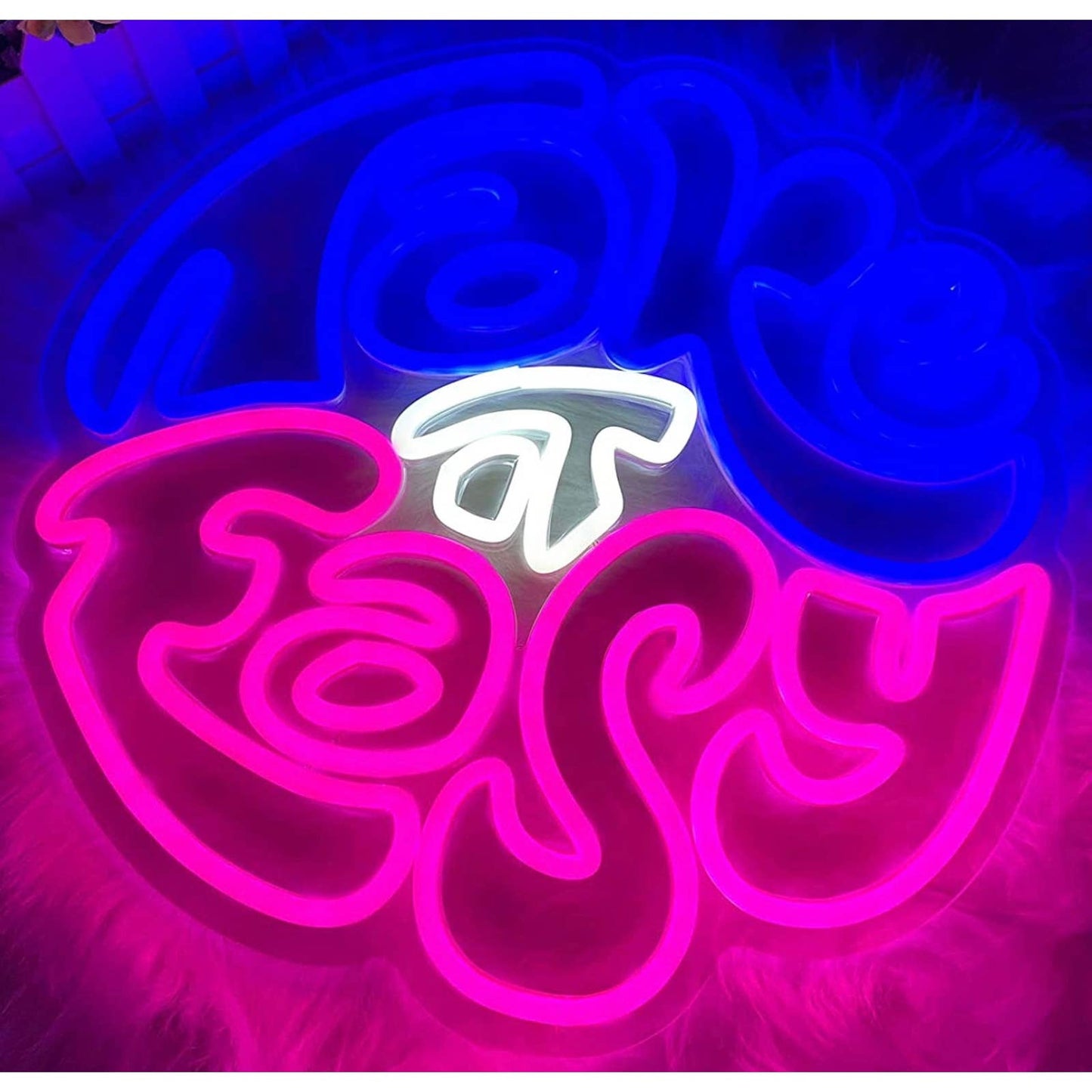 Fun Bright Vivid Colorful “Take It Easy” LED Night Light Room Wall Decoration