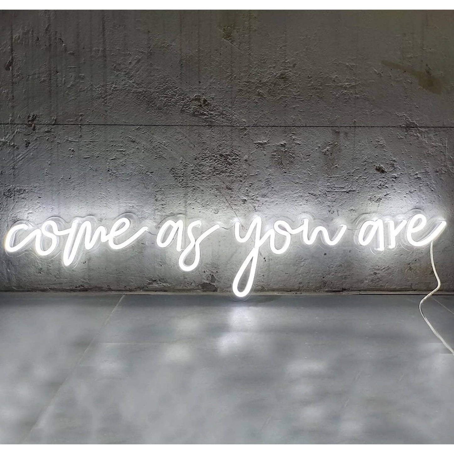 Lovely Bright White “Come As You Are” LED Night Light Room Wall Decoration
