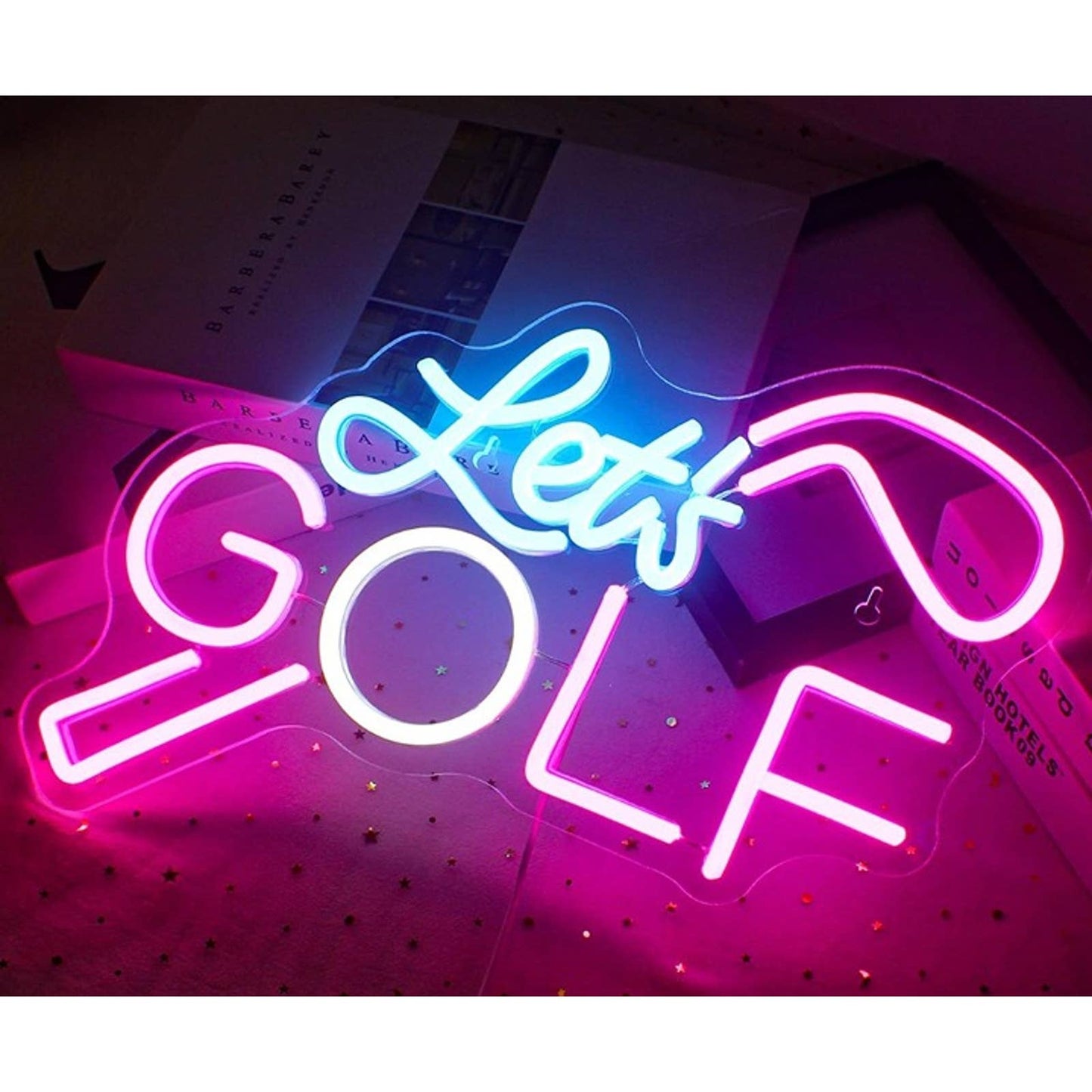 Fun Vivid Bright “Let’s Golf” LED Night Light Room Wall Decor