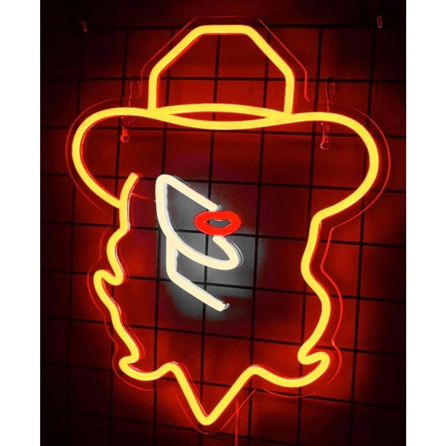Lovely Bright Beautiful Cowgirl LED Night Light Room Wall Decoration