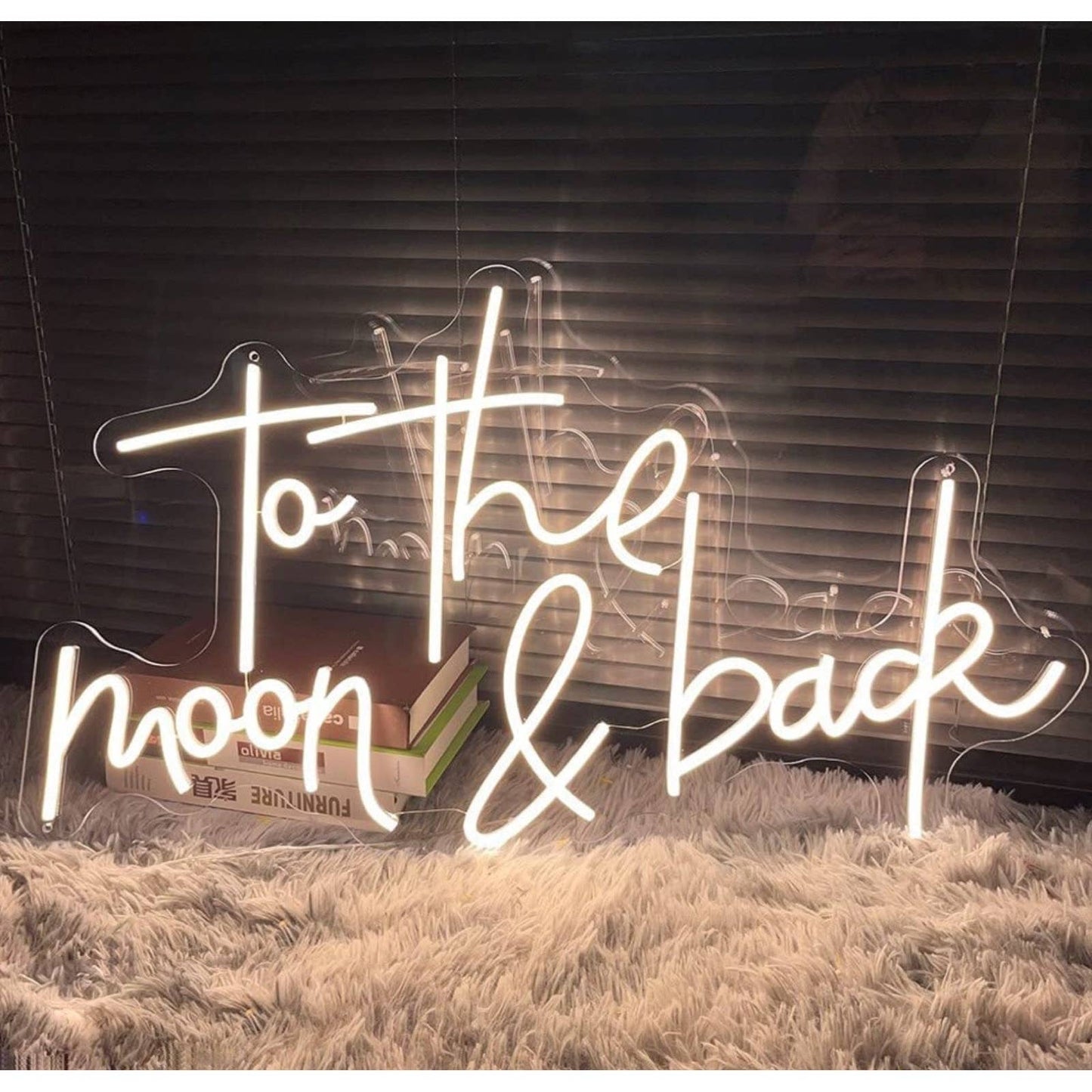 Adorable Warm Bright “To the Moon and Back” LED Night Light Room Wall Decoration