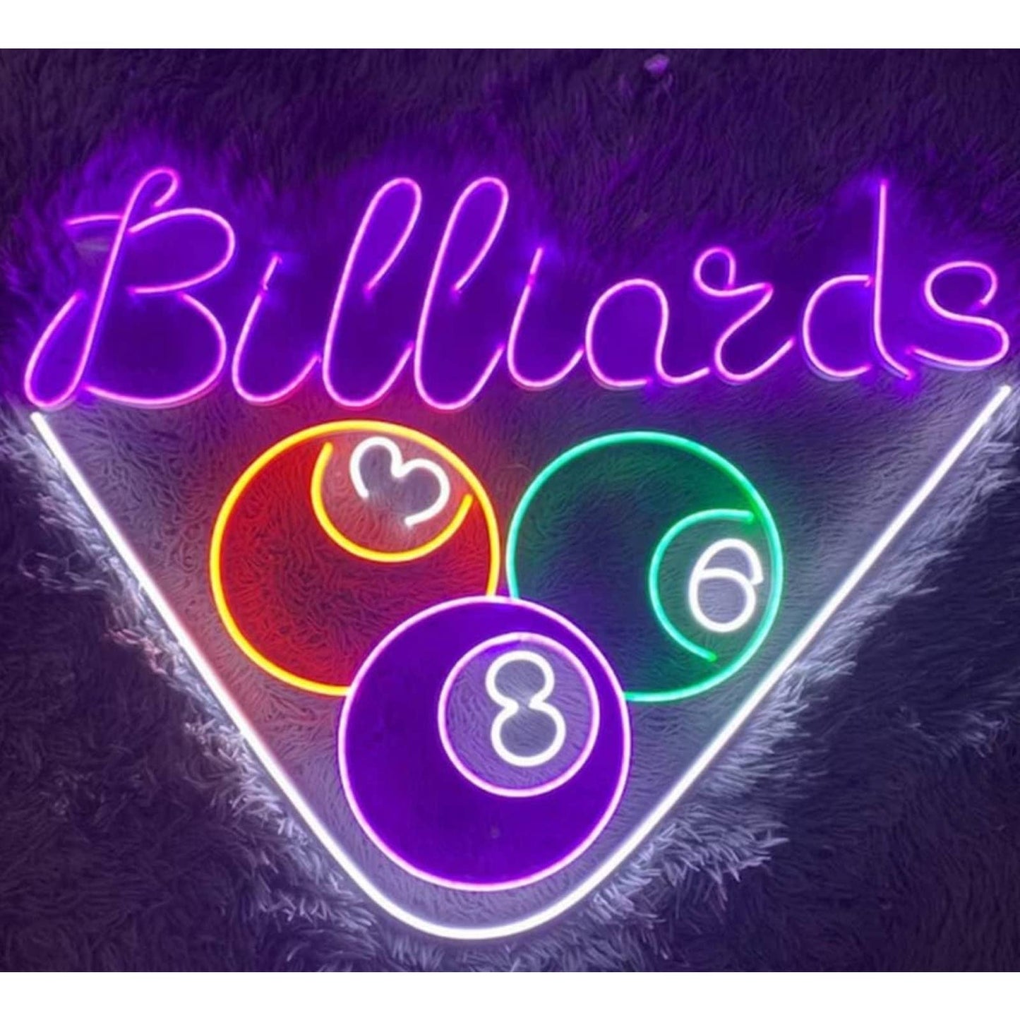 Vivid Bright Colorful Billiards Pool LED Night Light Game Room Wall Decoration