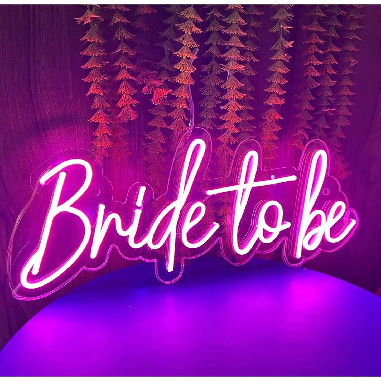 Adorable Bright Hot Pink “Bride to Be” LED Light Wedding Engagement Celebration