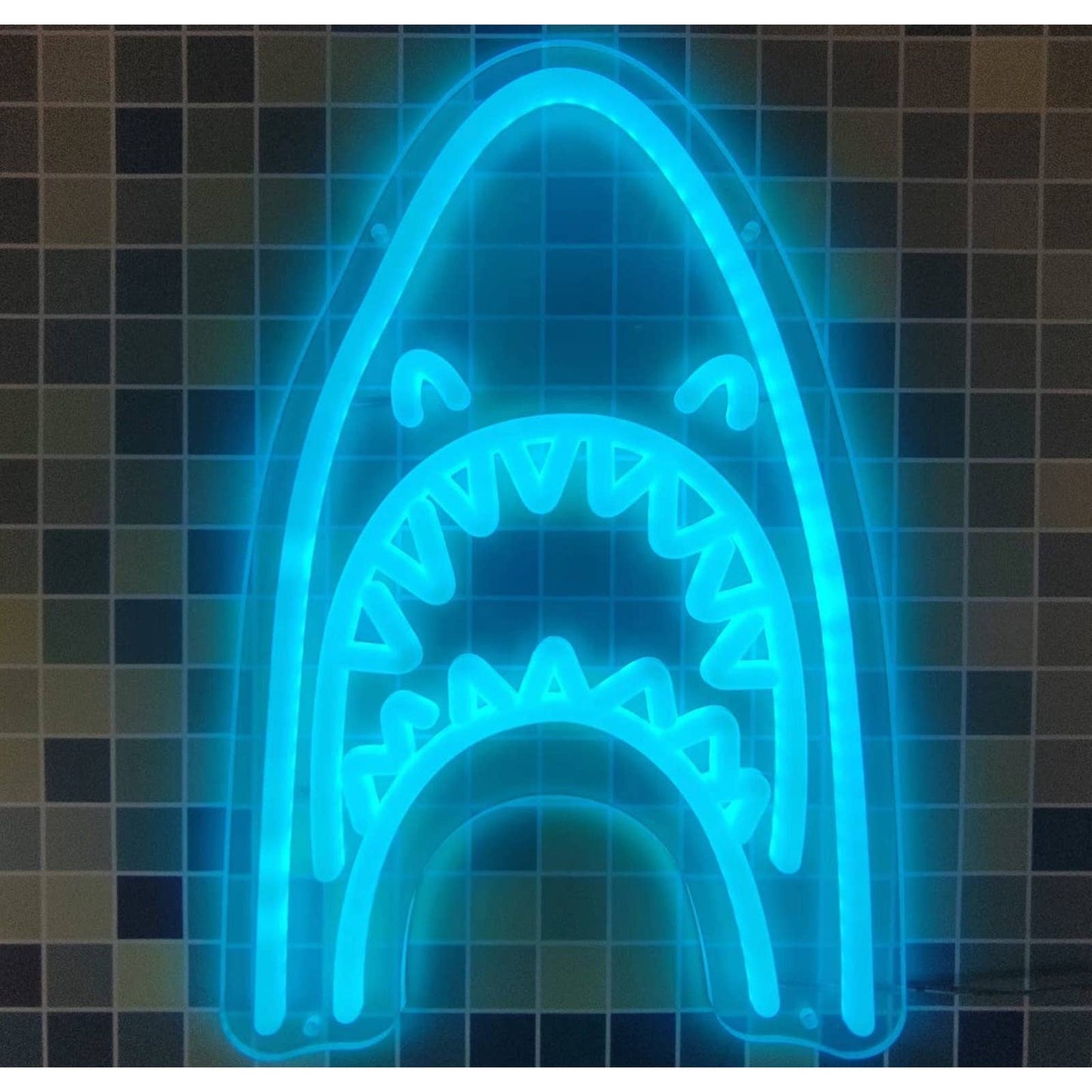Fun Great Blue Shark Mount LED Night Light Room Wall Decor