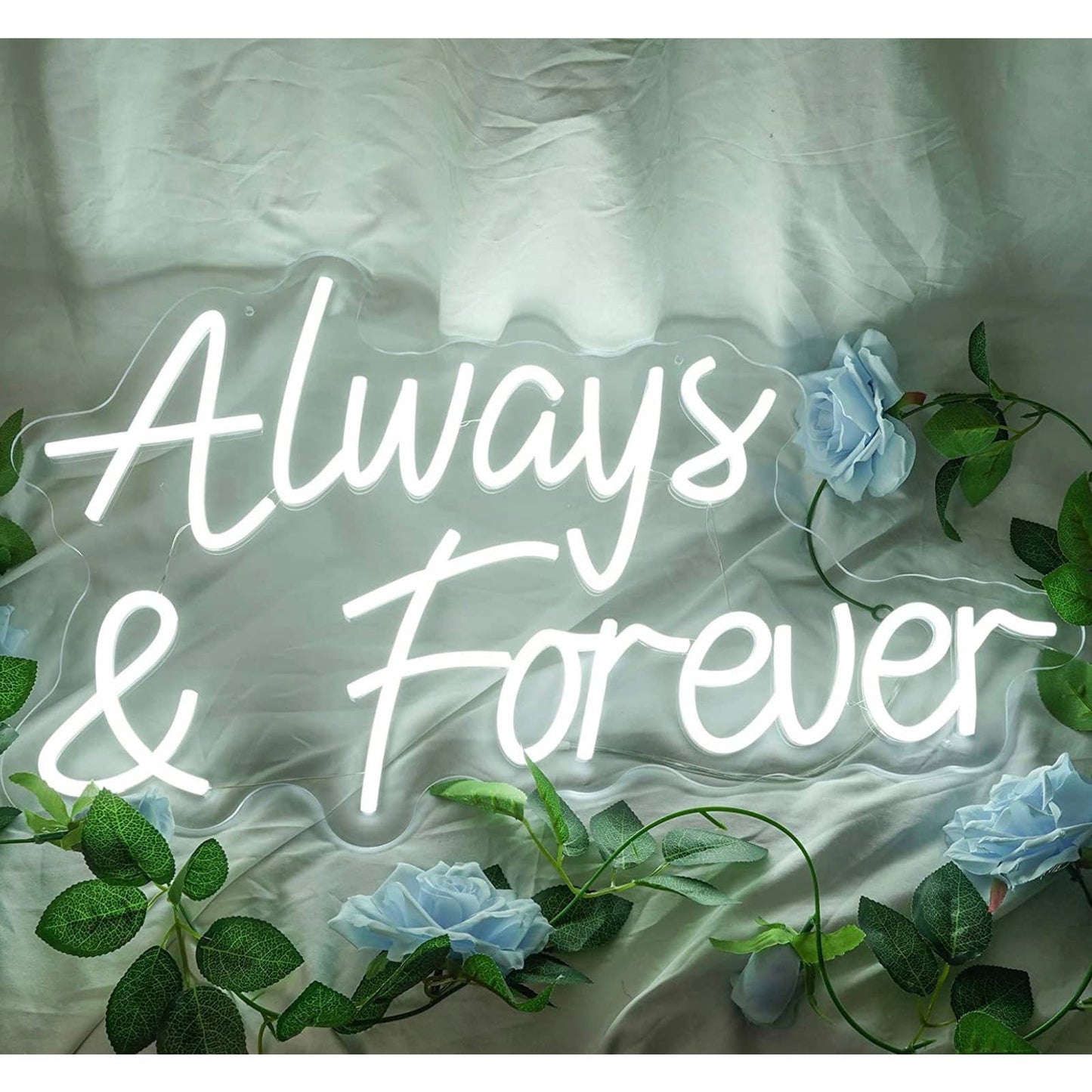 Lovely Bright Vivid White Always & Forever LED Night Light Room Wall Decor