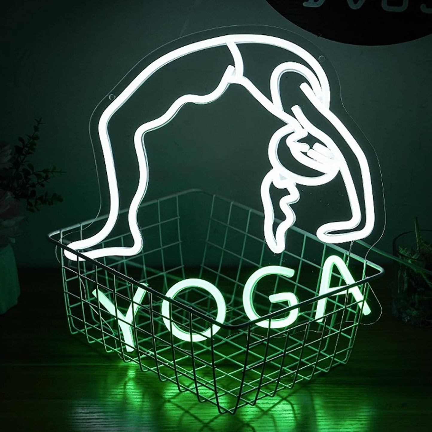 Vivid Bright Yoga LED Nigh Light Room Wall Relaxation Meditation Decoration
