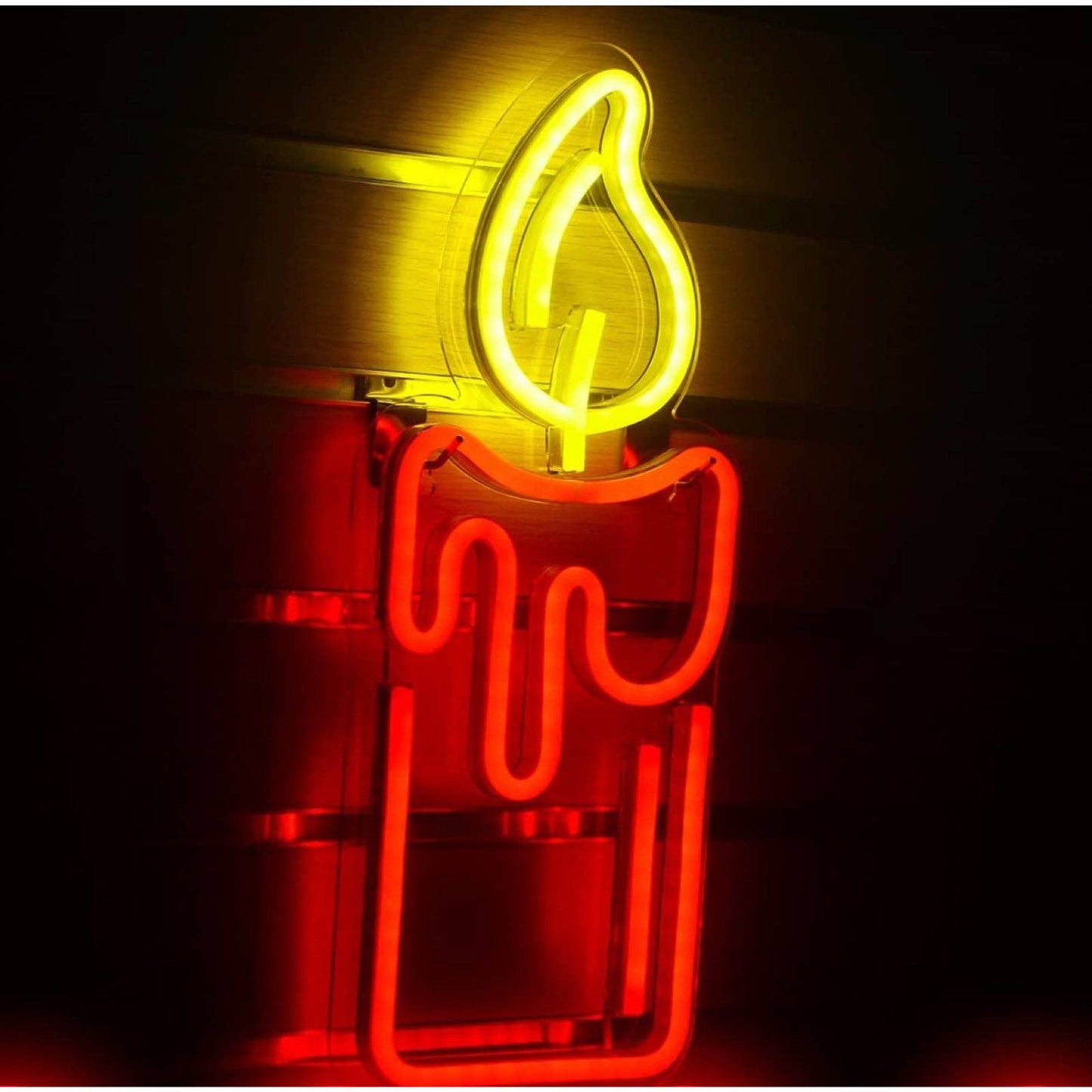 Lovely Bright Red / Yellow Christmas Candle Light LED Holiday Decoration