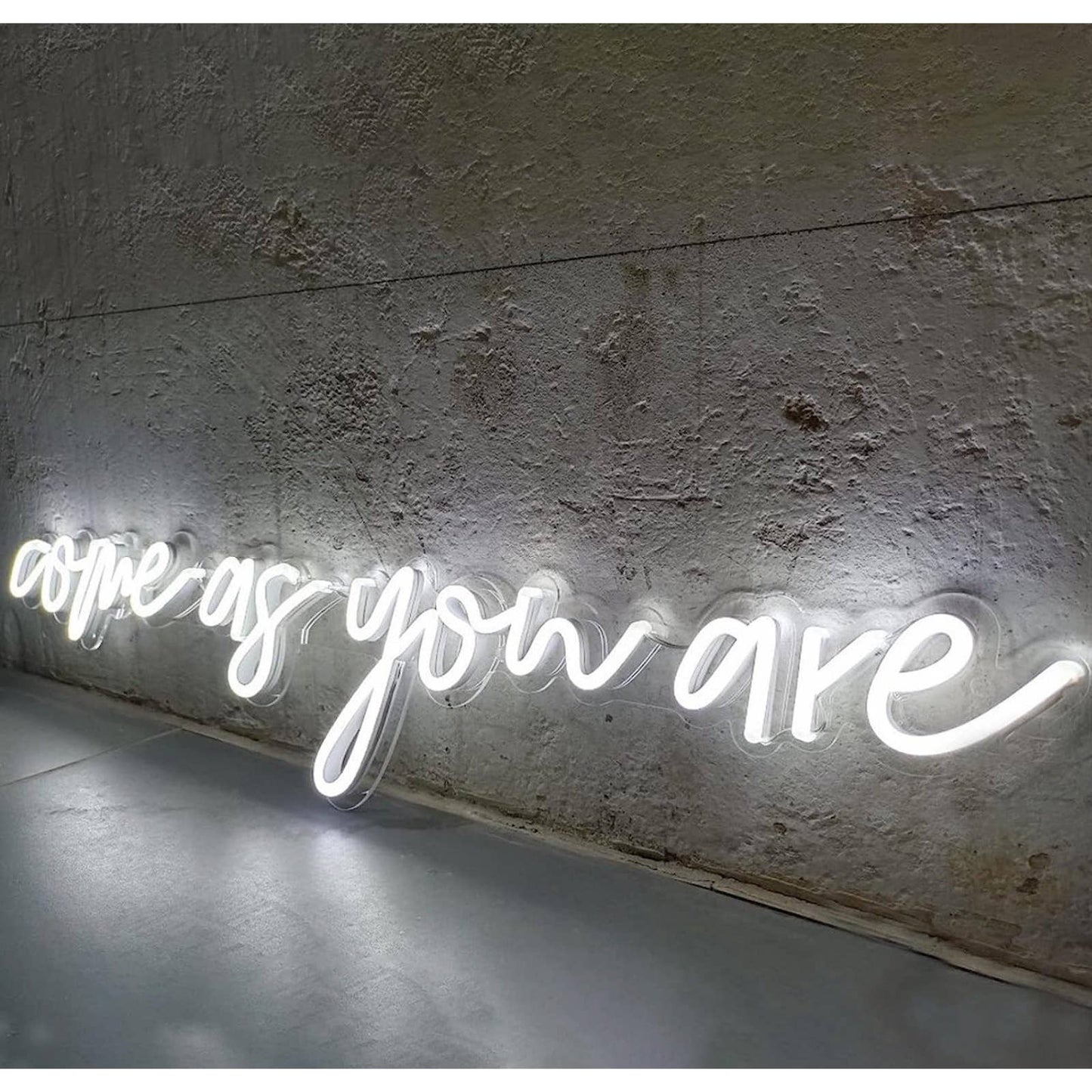 Lovely Bright White “Come As You Are” LED Night Light Room Wall Decoration