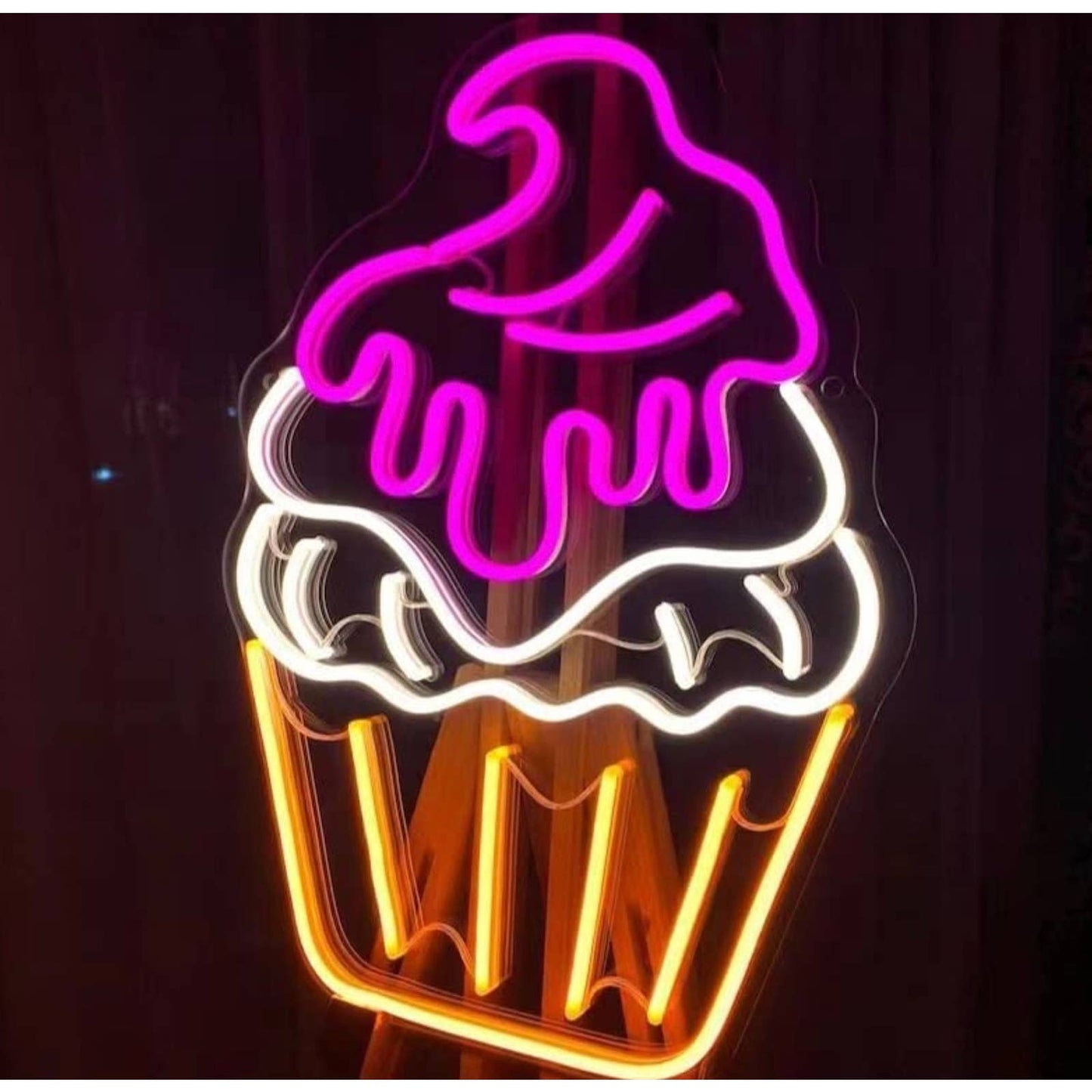 Super Tasty Frosting Top Cup Cake LED Night Light Birthday Party Decor
