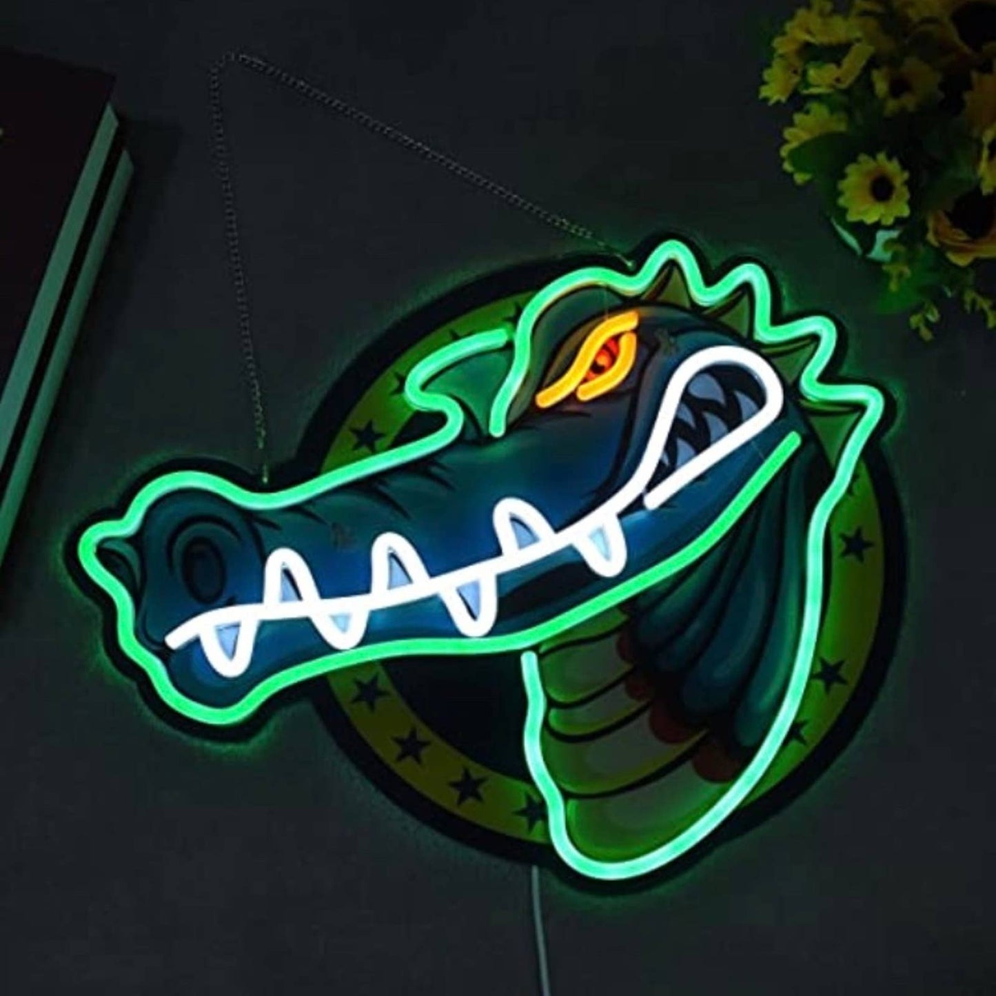 Vivid Bright Alligator LED Night Light Room Wall Decoration