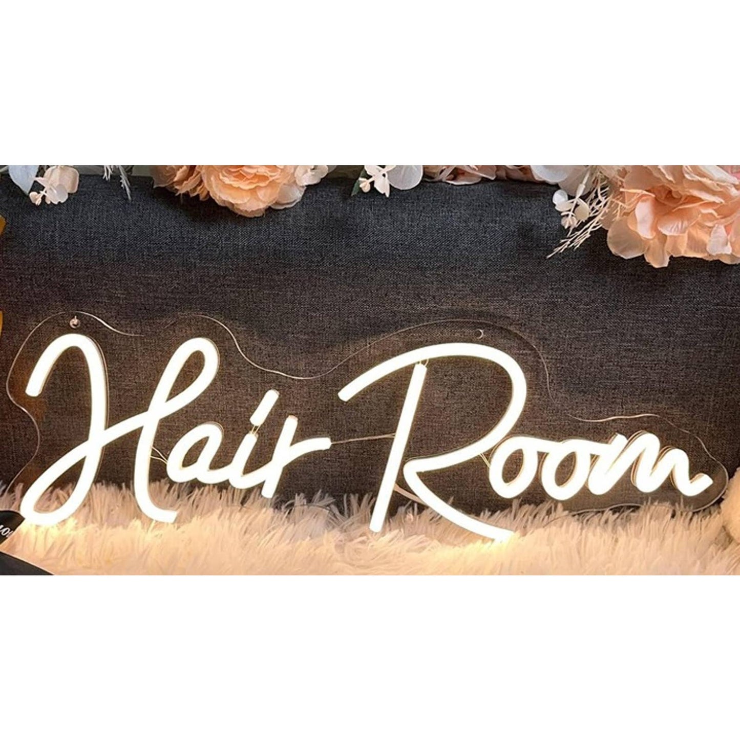 Lovely Bright White “Hair Room” LED Night Light Spa Salon Wall Room Decor