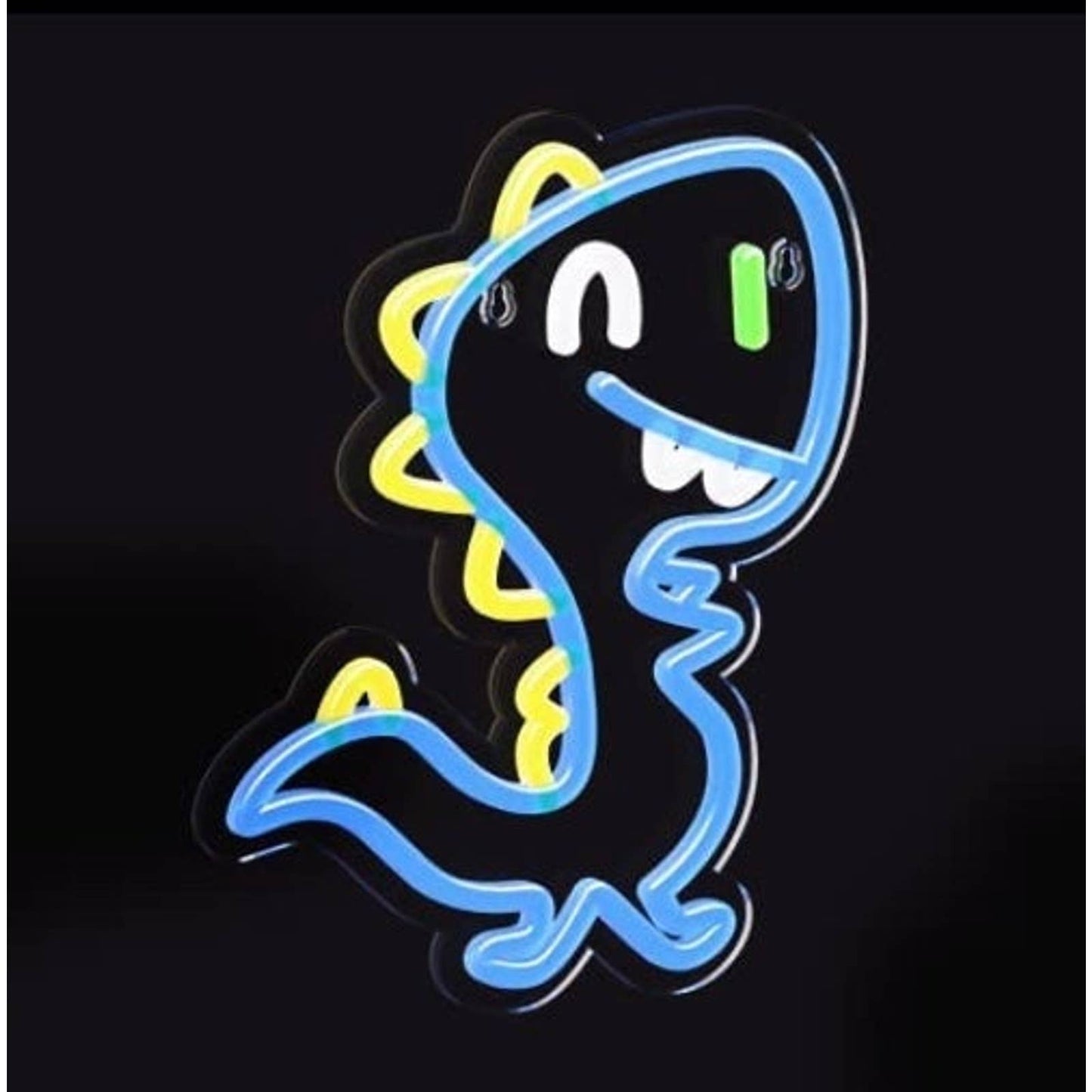 Funny Bright Happy Blue Dinosaur LED Night Light Room Wall Decor