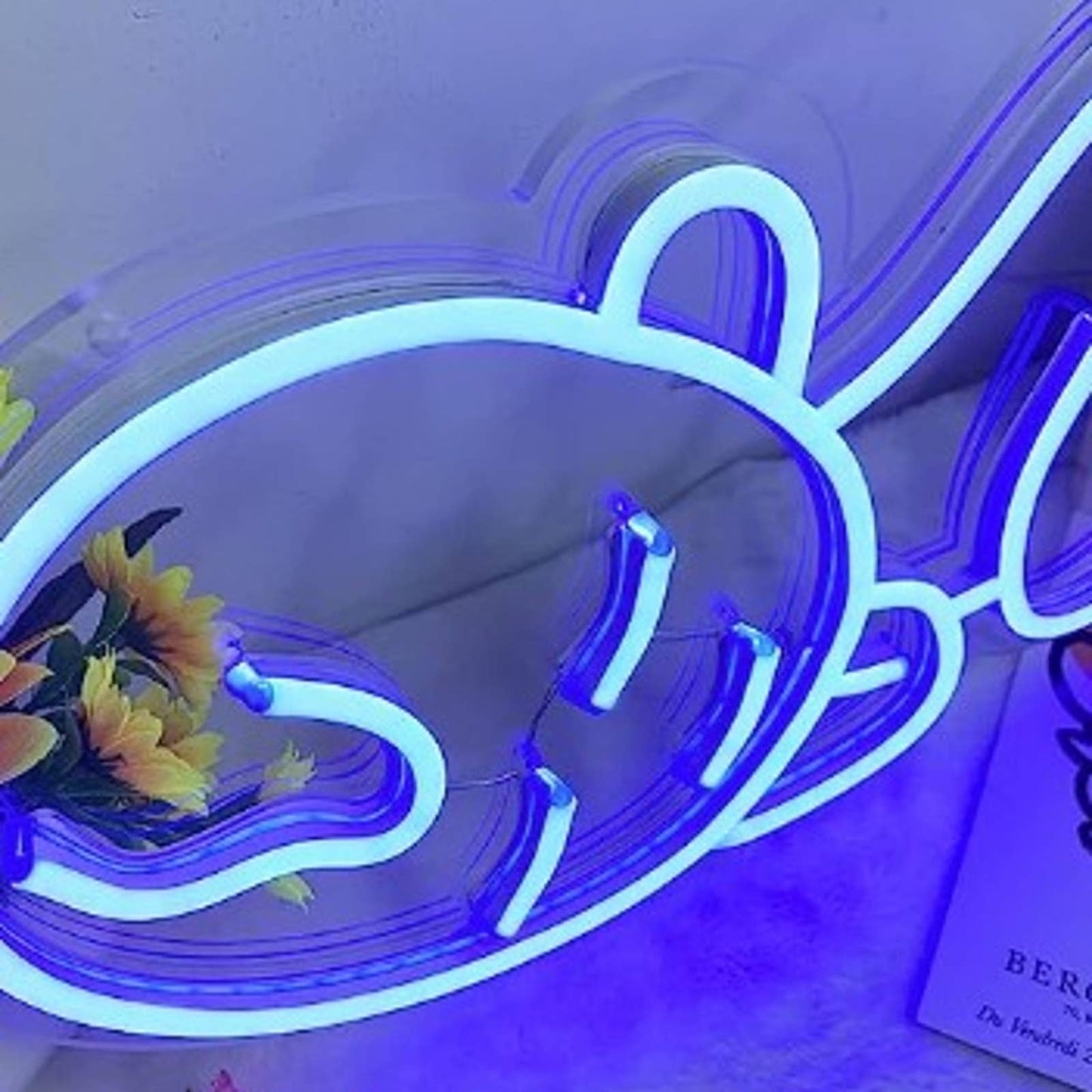 Adorable Cute Bright Blue Sleeping Baby Boy LED Night Light Room Wall Decoration