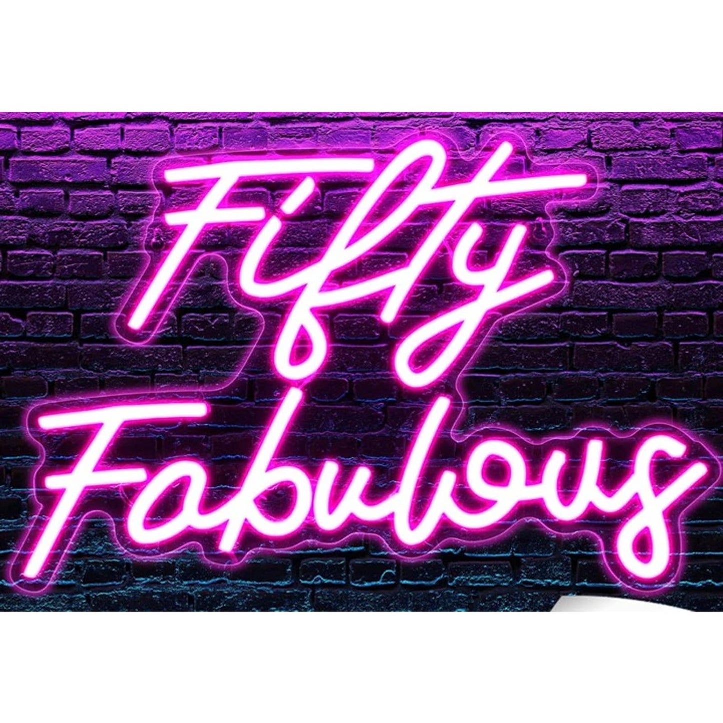 Vivid Bright “Fifty Fabulous” LED Night Light Celebration Party Decor