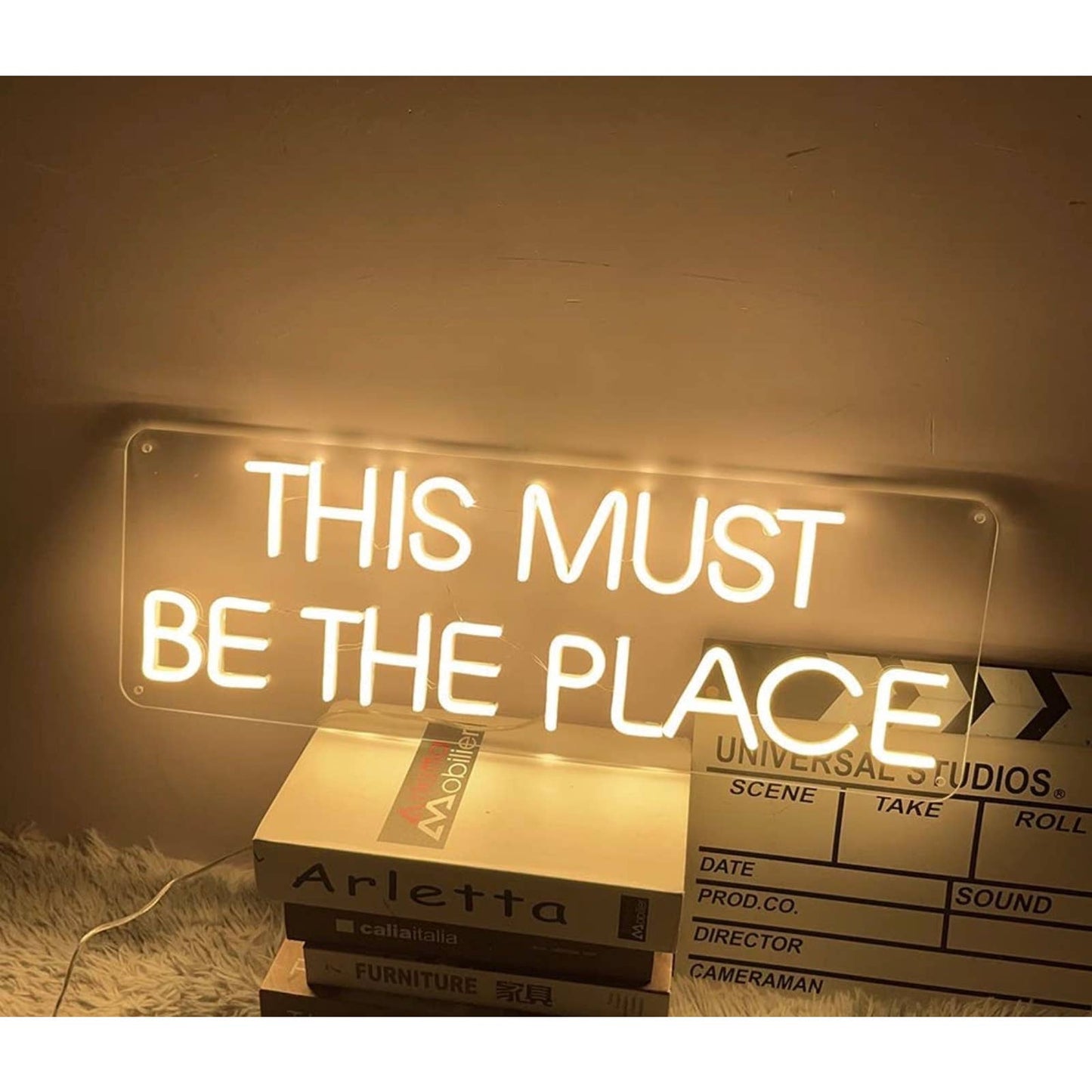 Quality Warm Bright White This Must Be the Place LED Night Light Room Wall Decor