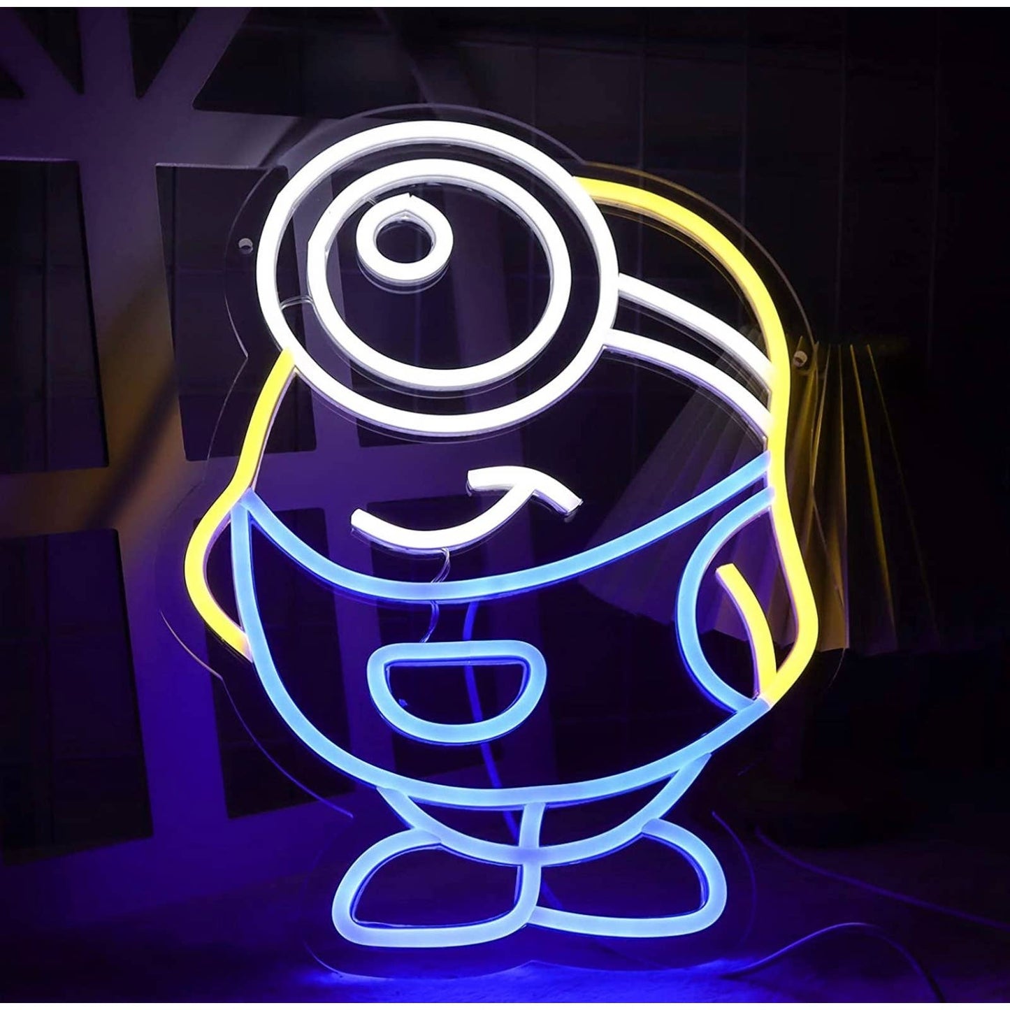 Fun Bright Yellow Minion LED Night Light Room Wall Decoration