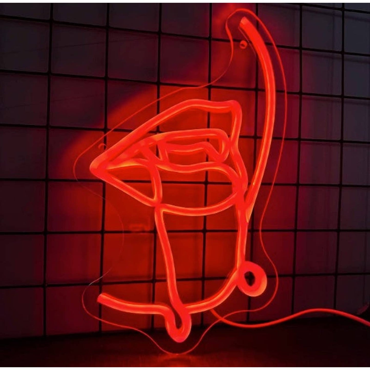 Spooky Bright Red Vampire Lady LED Night Light Room Wall Decoration