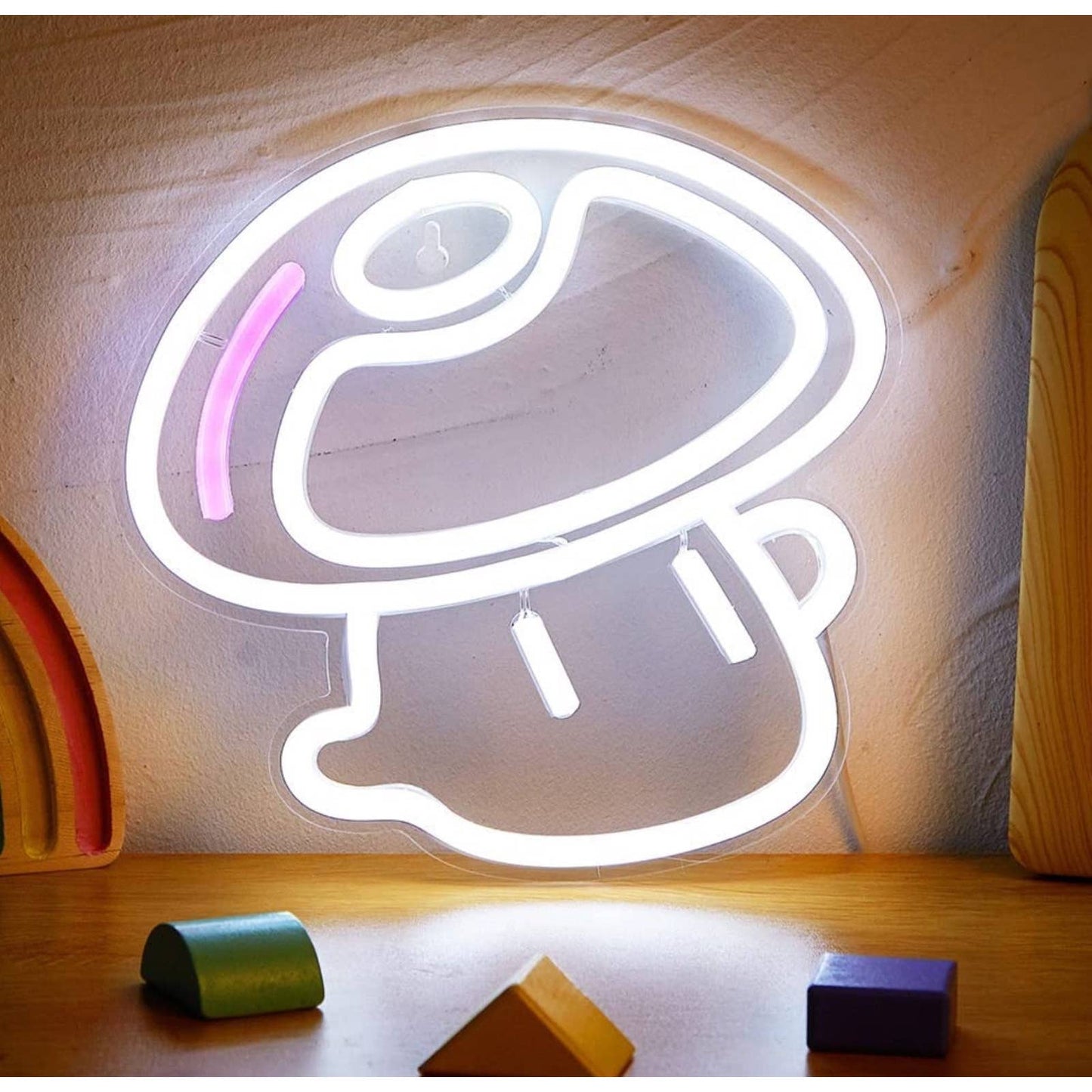 Adorable Bright White / Pink Baby Mushroom LED Night Light Room Wall Decocration