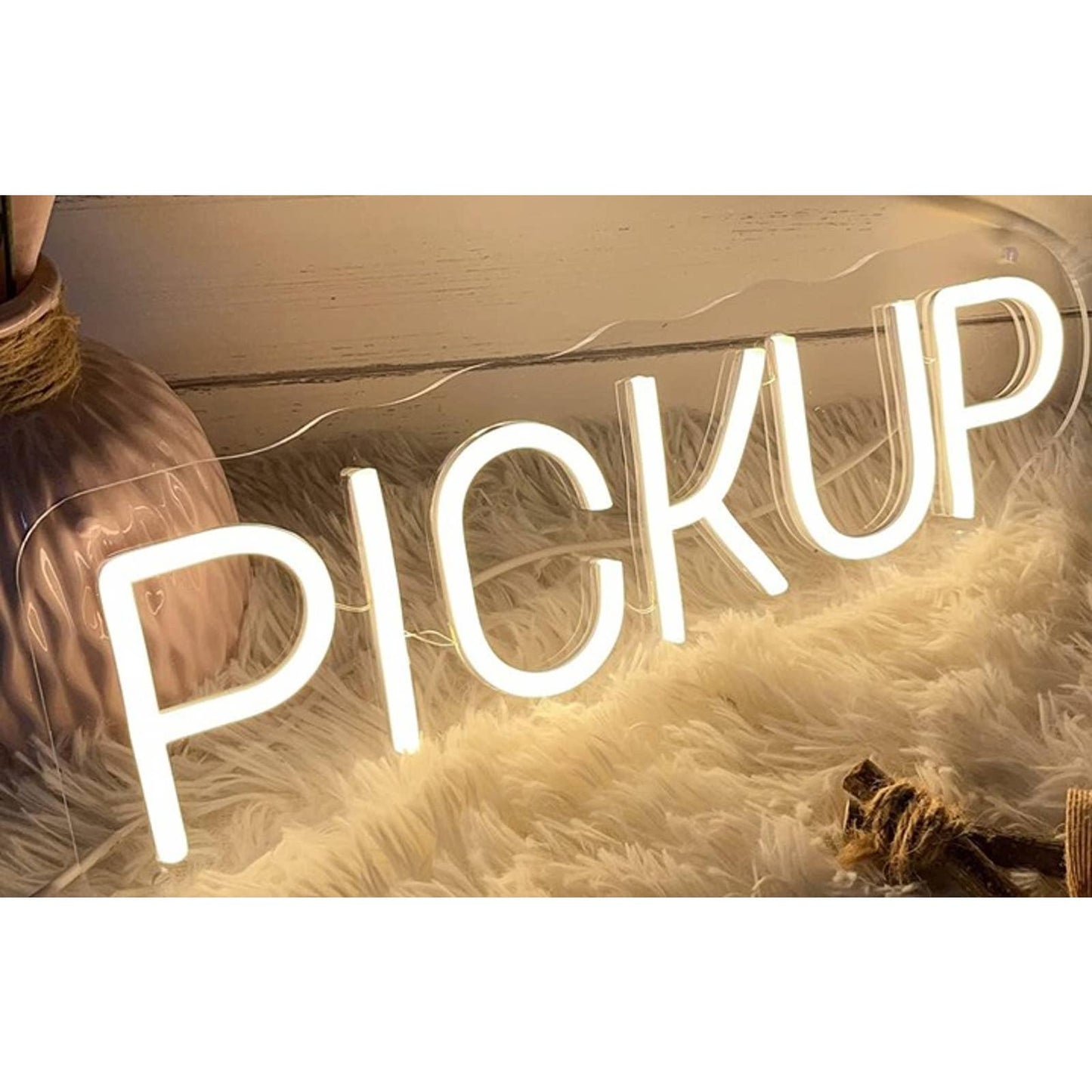 Vivid Bright White PICKUP LED Night Light Business Store Decoration