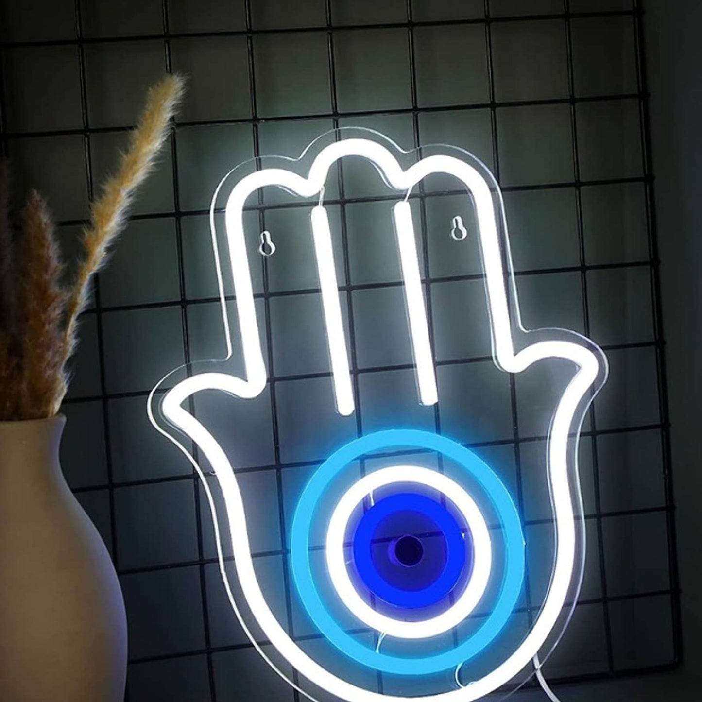 Vivid Bright Blue Mesmerizing Blue Eye in Hand LED Light all Decor