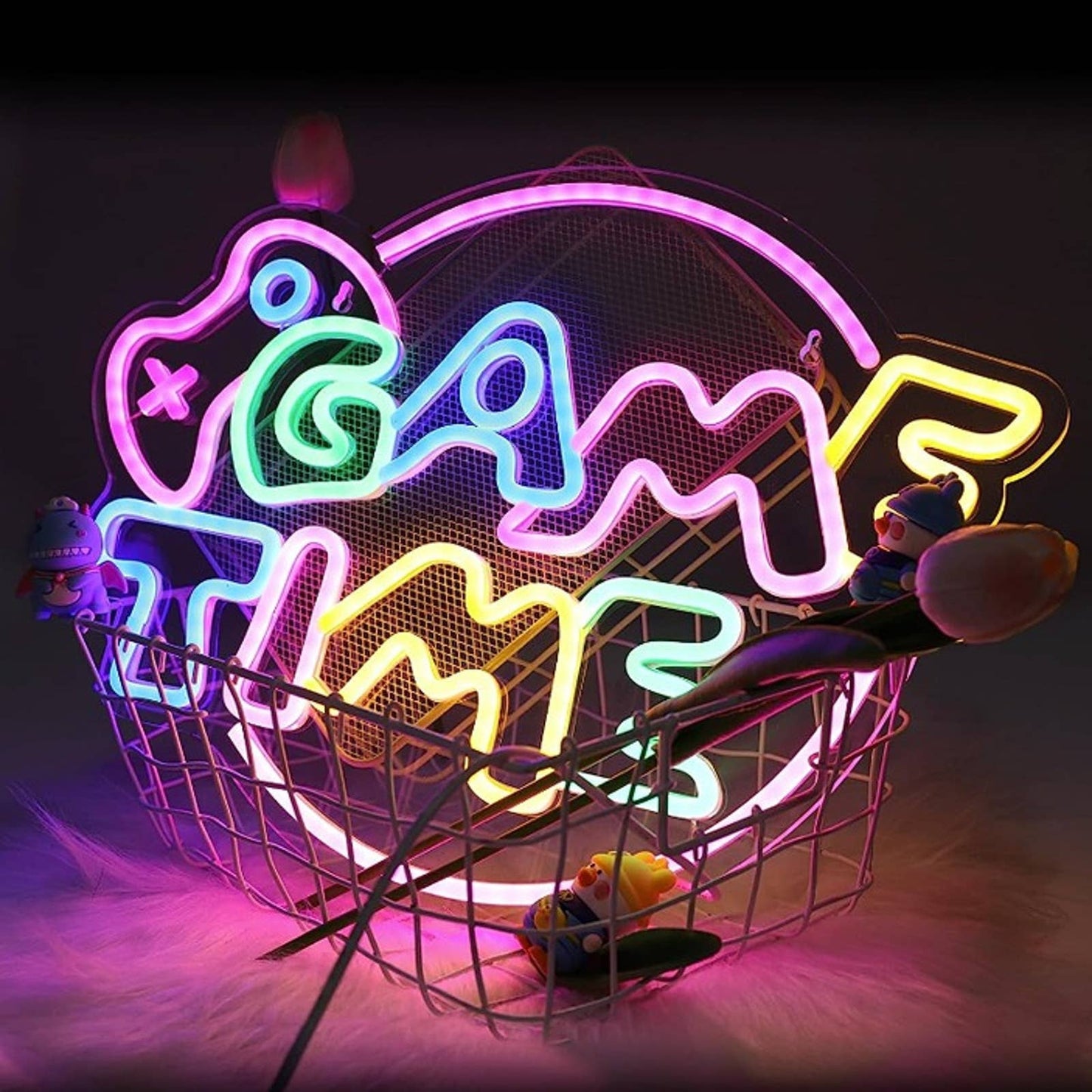 Fun Colorful Bright Game Time Controller LED Night Light Room Wall Decor