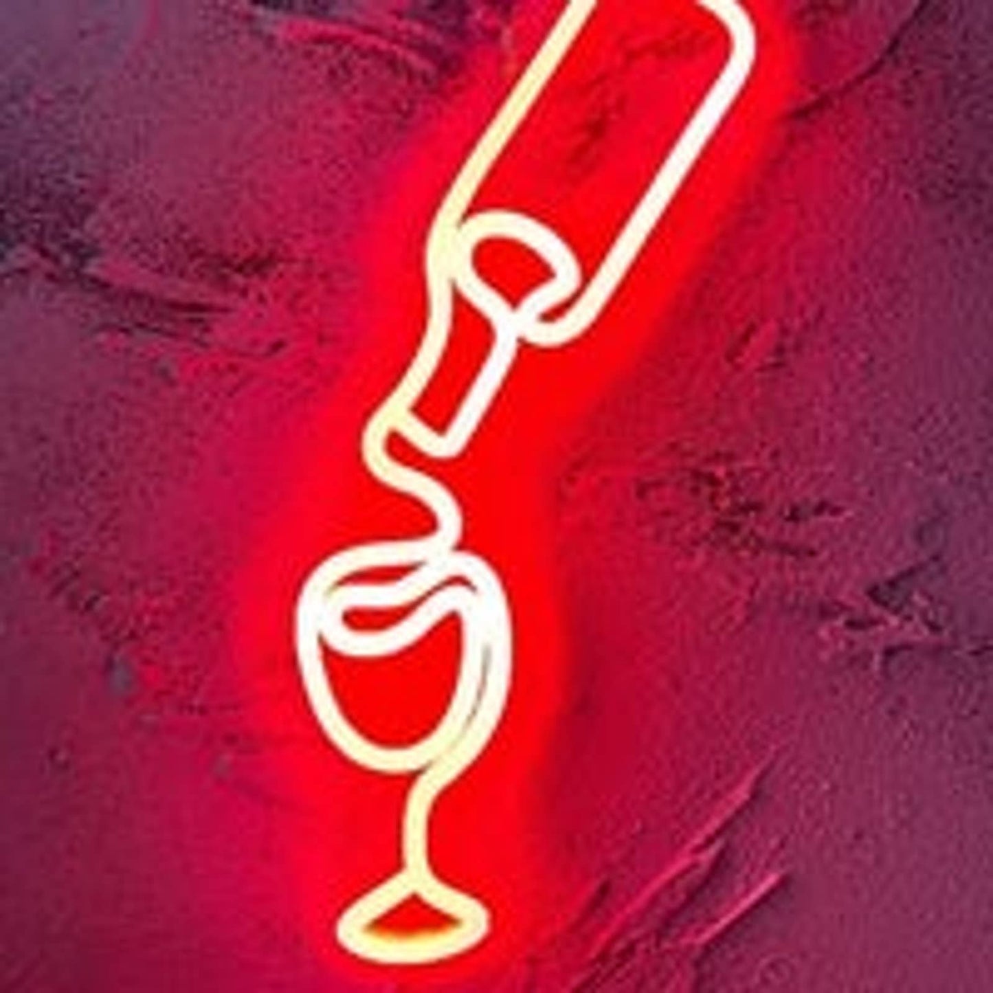 Lovely Vivid Bright Red Wine & Bottle LED Night Light Room Wall Decoration