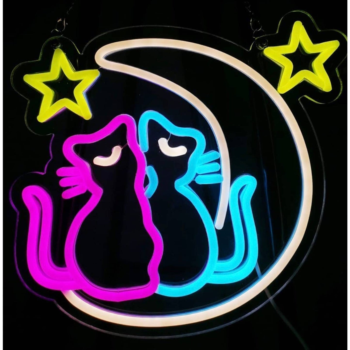 Adorable Bright Kitty Cat Luna Sailor Moon LED Light Anime Japan Room Wall Decor