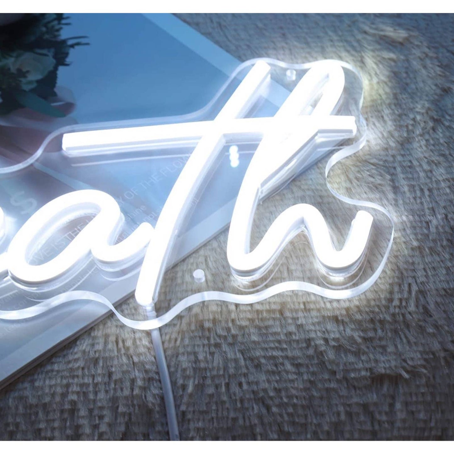 Lovely Bright Cool White “Til’ Death” LED Night Light Marriage Room Wall Decorat