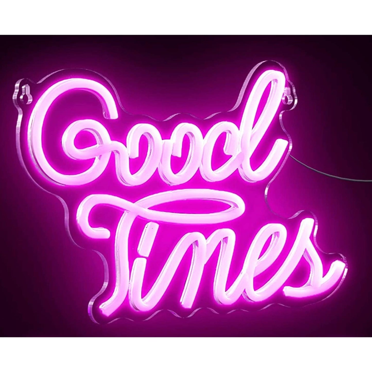 Lovely Bight Hot Pink Good Times LED Night Light Room Wall Decoration