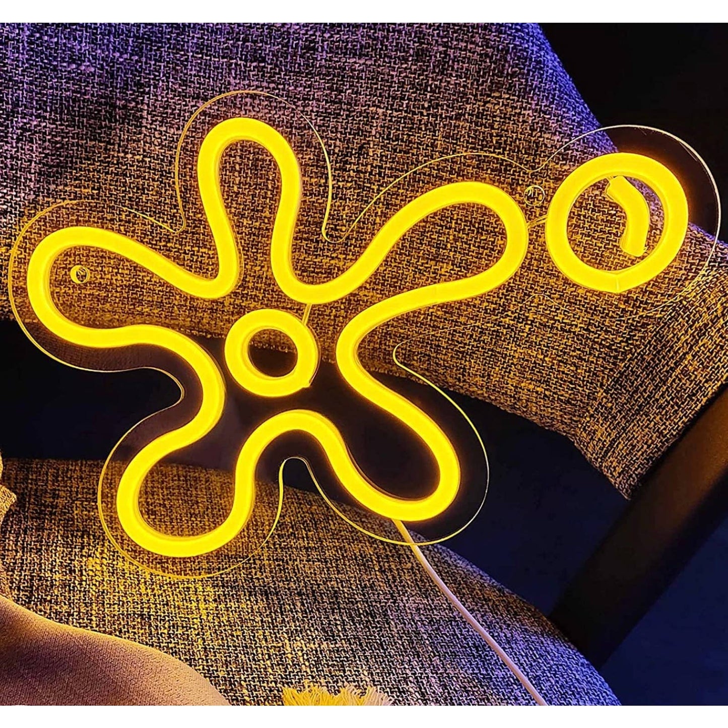 Fun Bright Yellow Single SpongeBob SquarePants Flower & Bubble LED Night Light