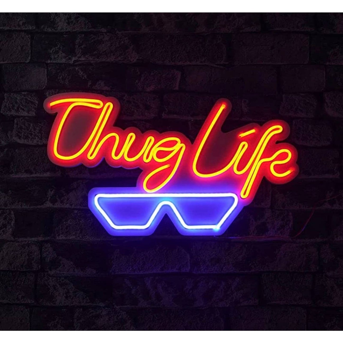 Fun Bright “Thug Life” Sunglasses LED Night Light Room Wall Decoration