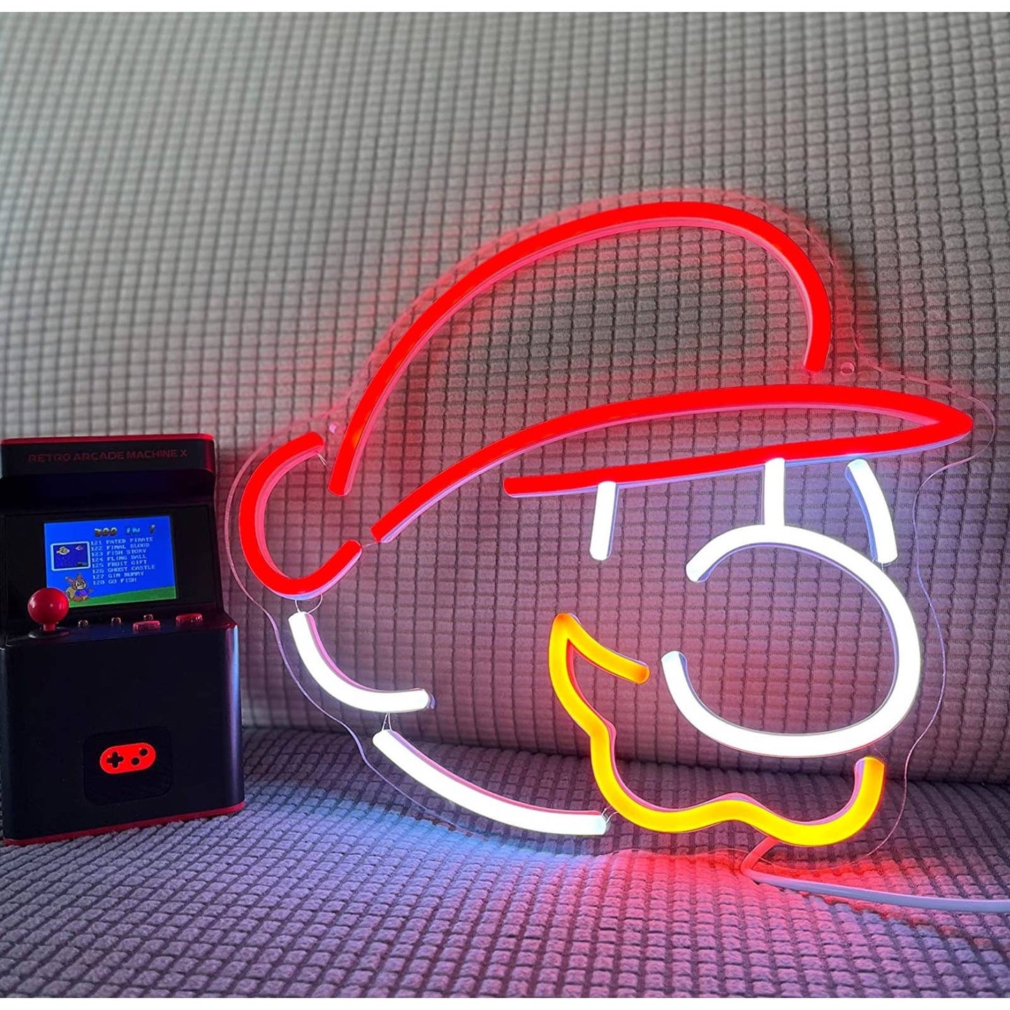 Fun Bright Super Mario LED Light Video Game Room Wall Decoration