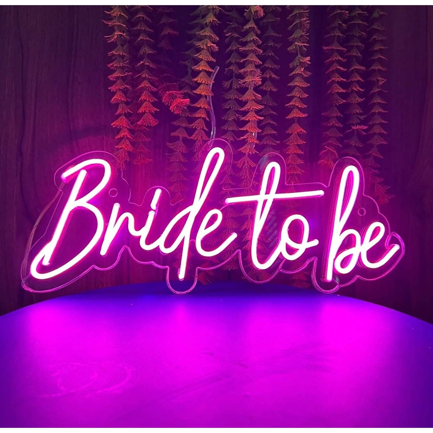 Adorable Bright Hot Pink “Bride to Be” LED Light Wedding Engagement Celebration