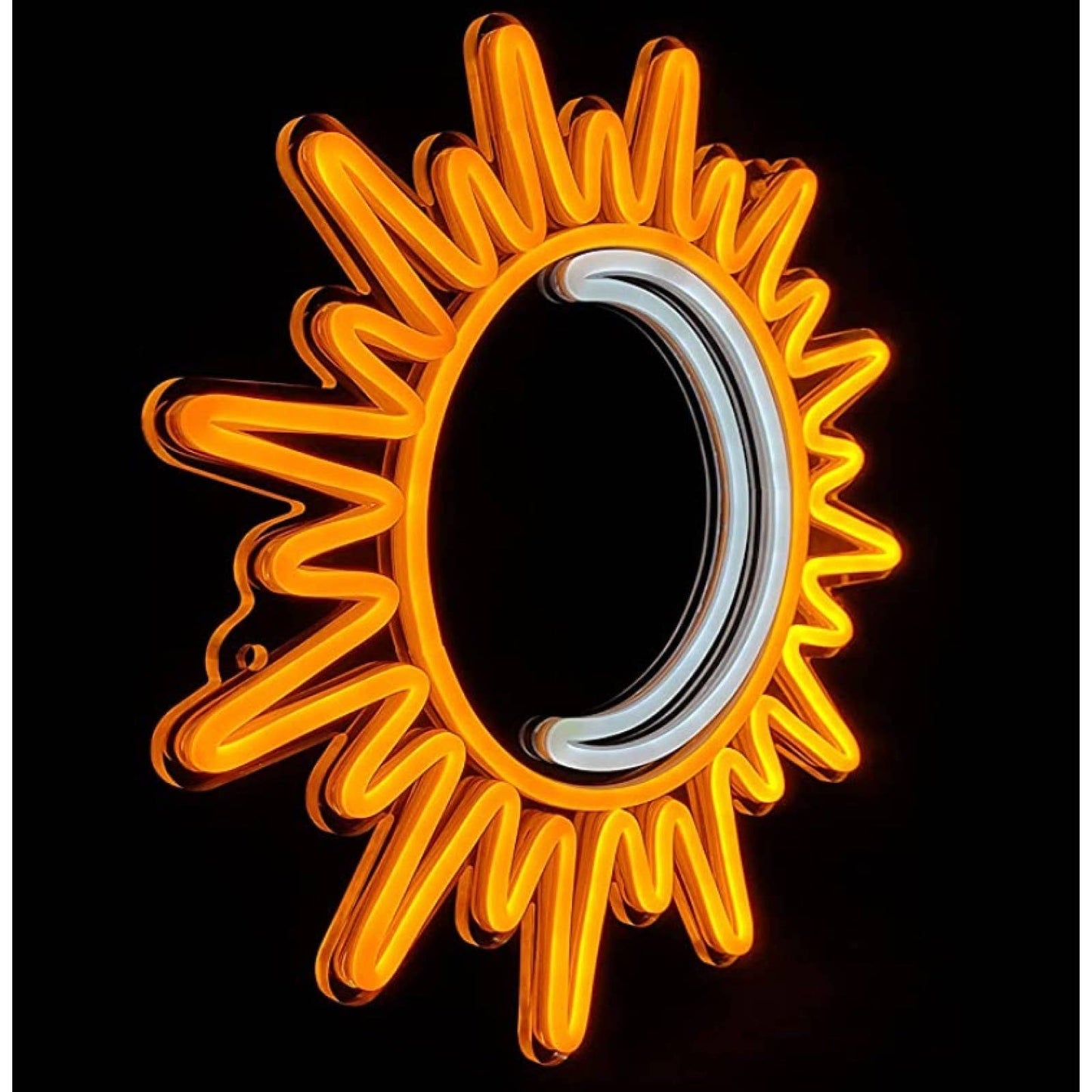 Lovely Bright Golden Sun White Moon LED Night Light Room Wall Art Decoration