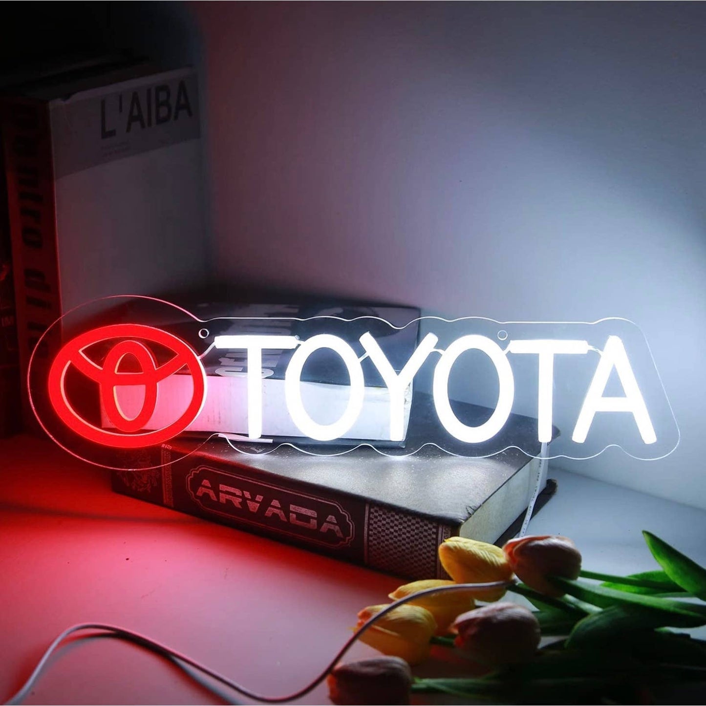 Bright Toyota Automotive Logo LED Night Light Car Dealer Garage Decor