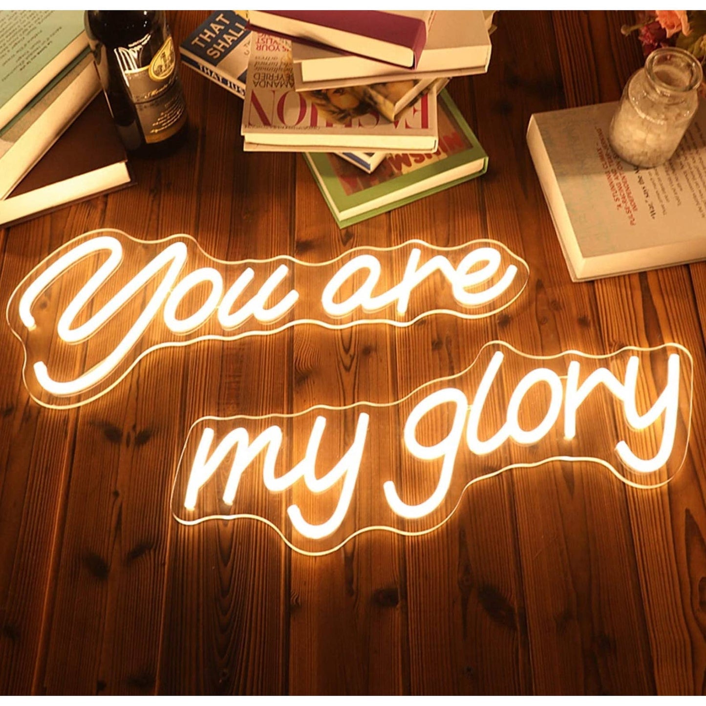Lovely Bright White “You Are My Glory” LED Night Light Room Wall Decoration