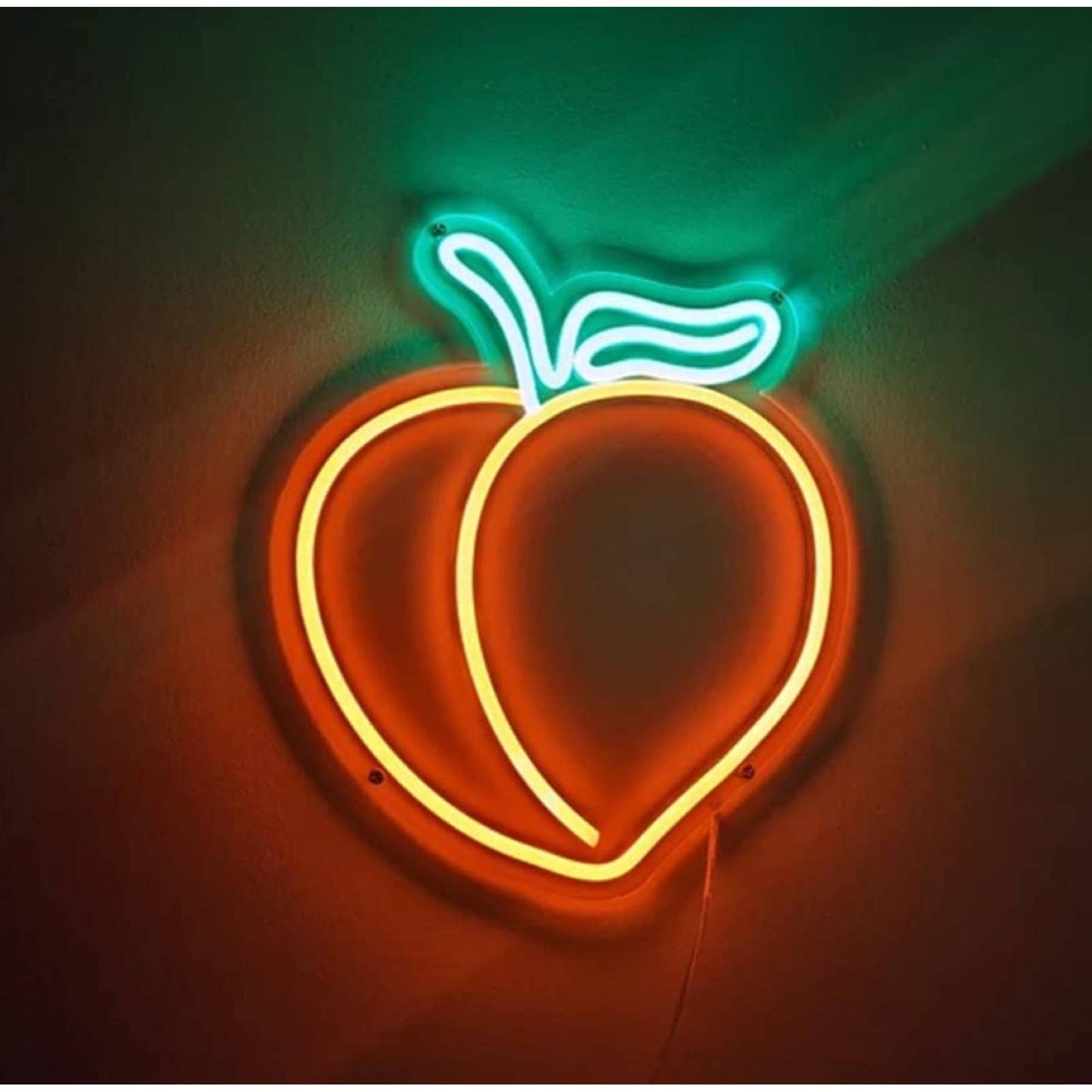Tasty Bright Orange Peach LED Night Light Fruit Room Wall Decoration