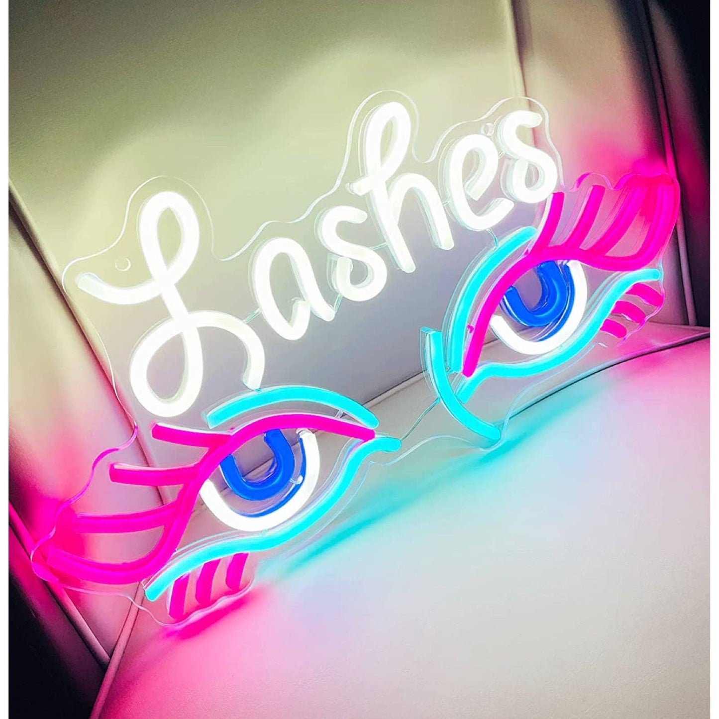 Lovely Bright Colorful Lashes LED Night Light Room Wall Decoration