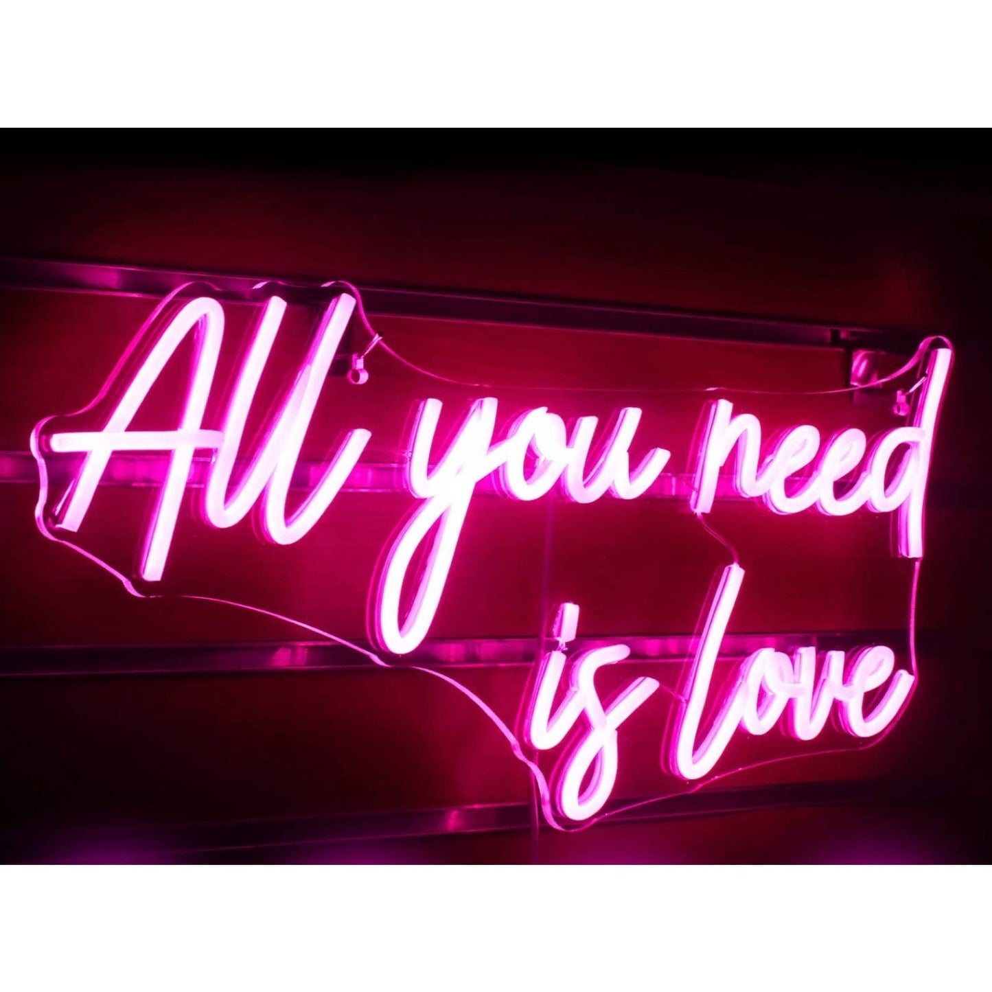 Romantic Warm Pink “All You Need is Love” LED Night Light Room Wall Decoration